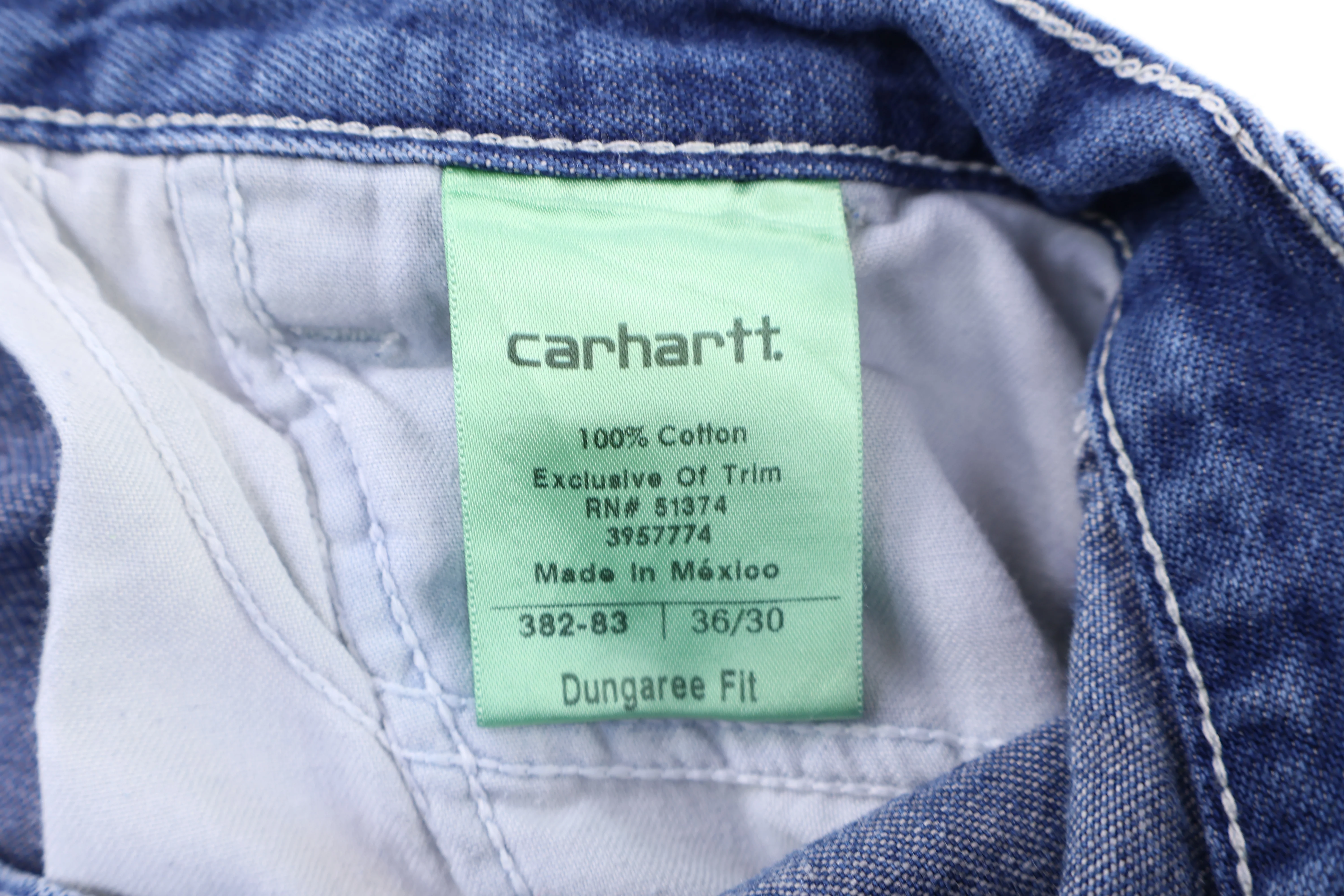 Carhartt Logo Patch Blue Denim Jeans - Image 3