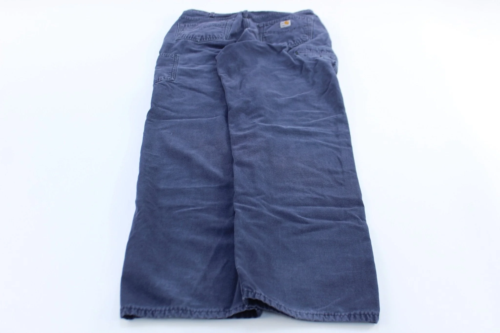 Carhartt Logo Patch Blue Flame Resistant Loose Fit Pants - Image 2