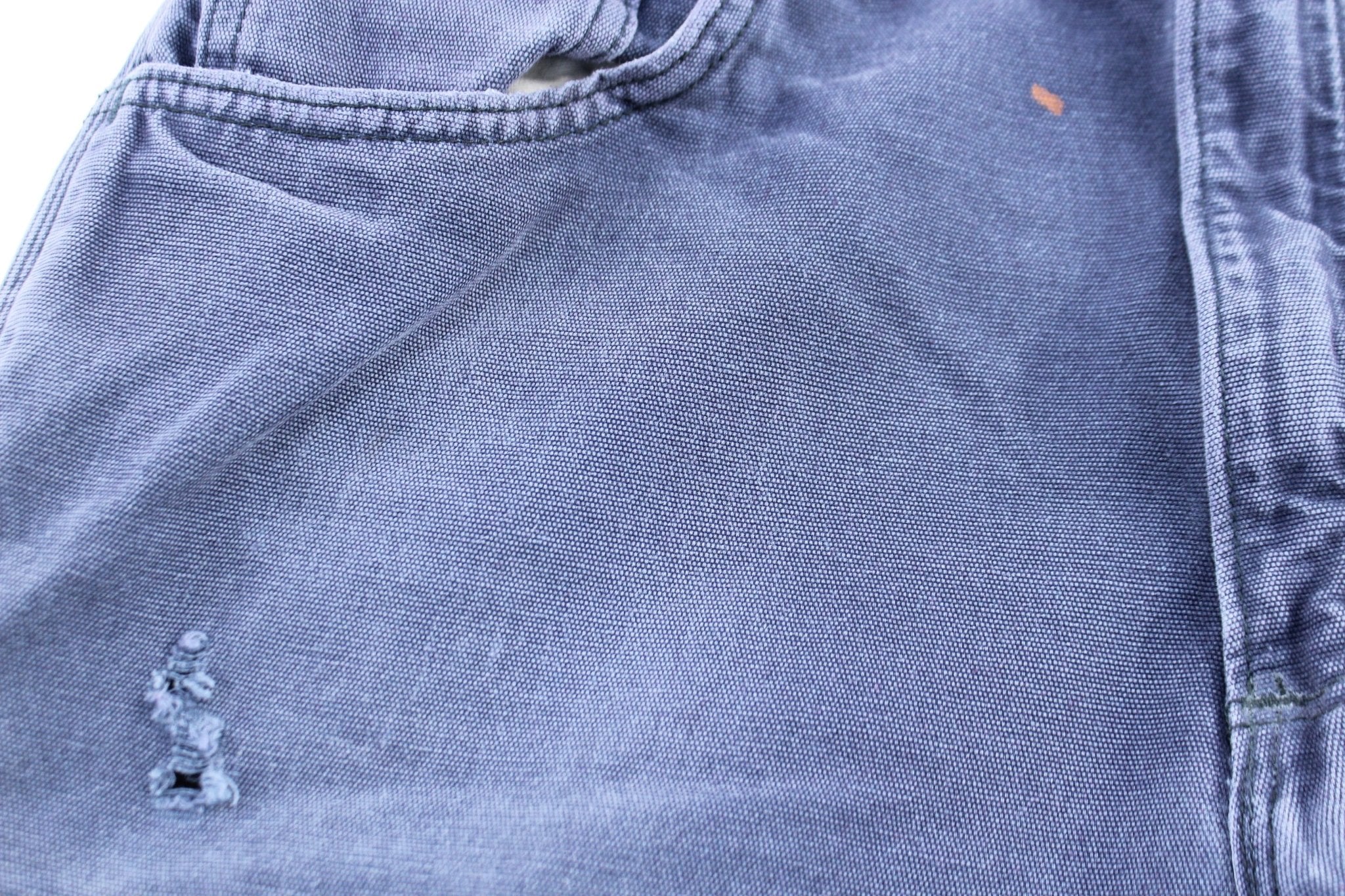 Carhartt Logo Patch Blue Flame Resistant Loose Fit Pants - Image 4