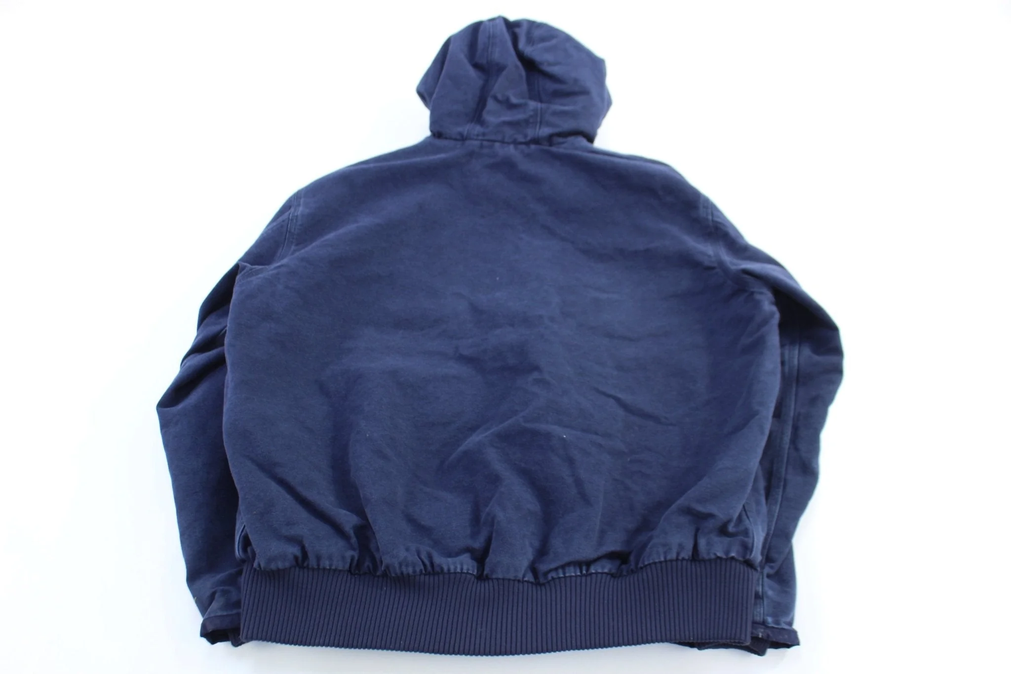 Carhartt Logo Patch Blue Full Zip Hooded Jacket - Image 2
