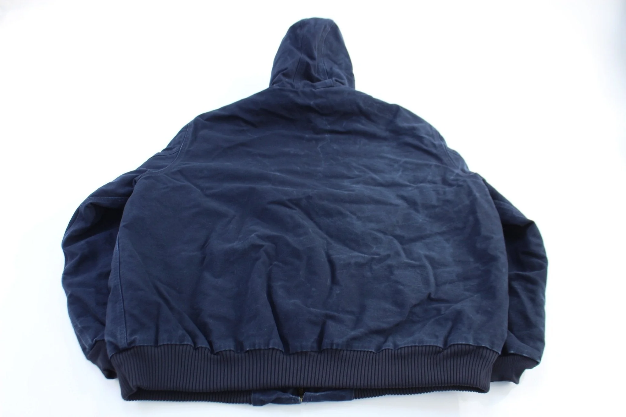 Carhartt Logo Patch Blue Full Zip Hooded Jacket - Image 2