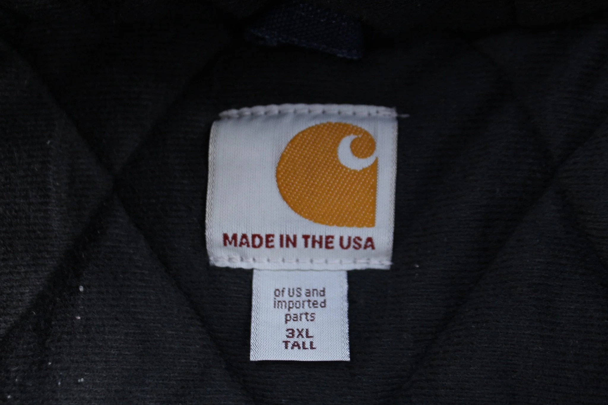 Carhartt Logo Patch Blue Full Zip Hooded Jacket - Image 3