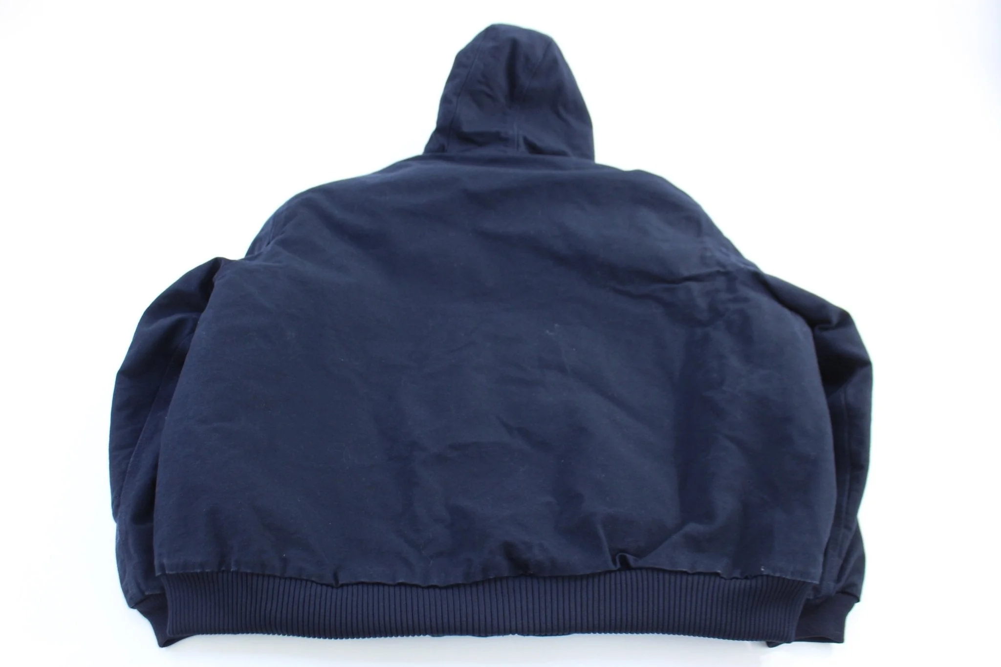 Carhartt Logo Patch Blue Full Zip Hooded Jacket - Image 2