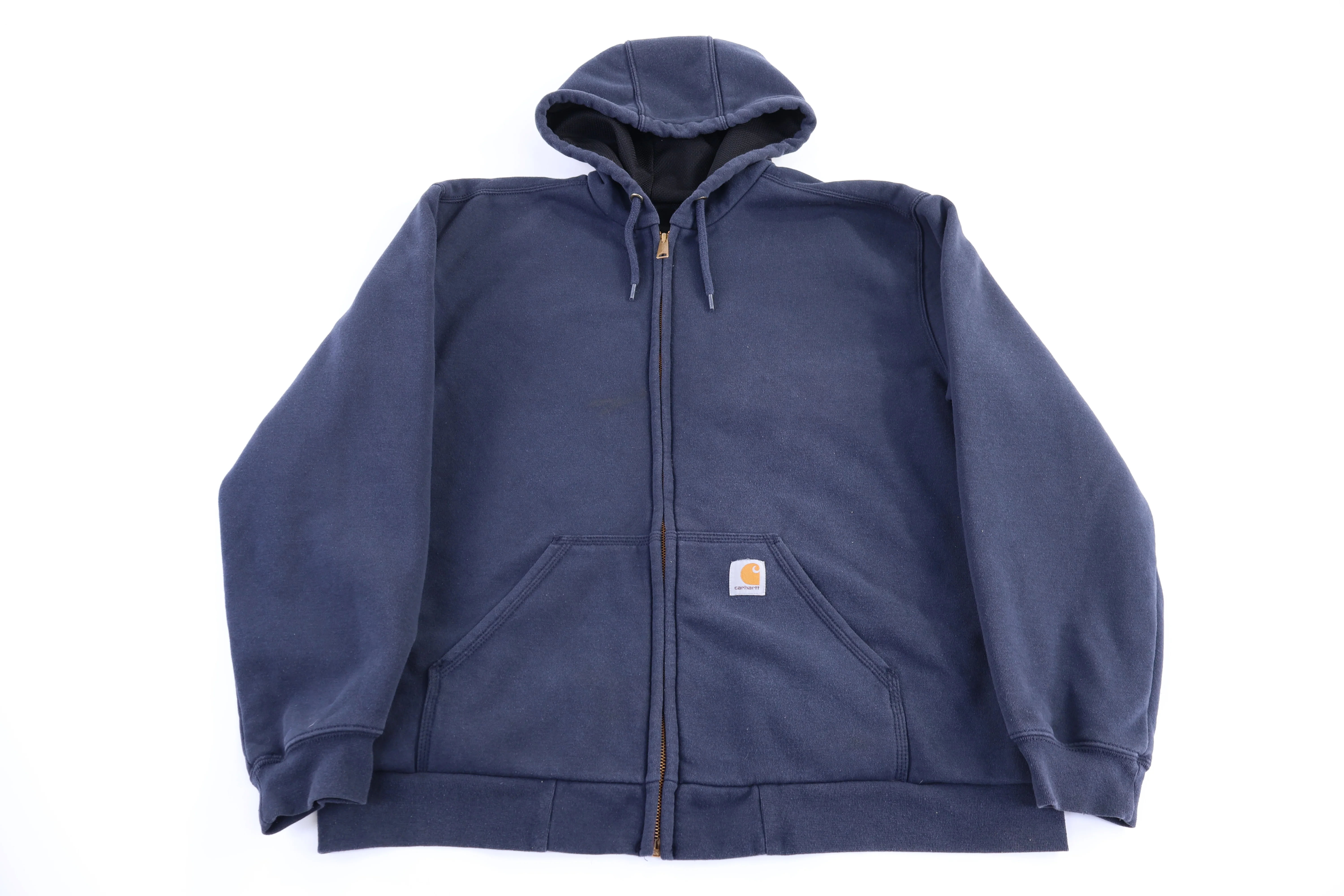 Carhartt Logo Patch Blue Full Zip Hoodie