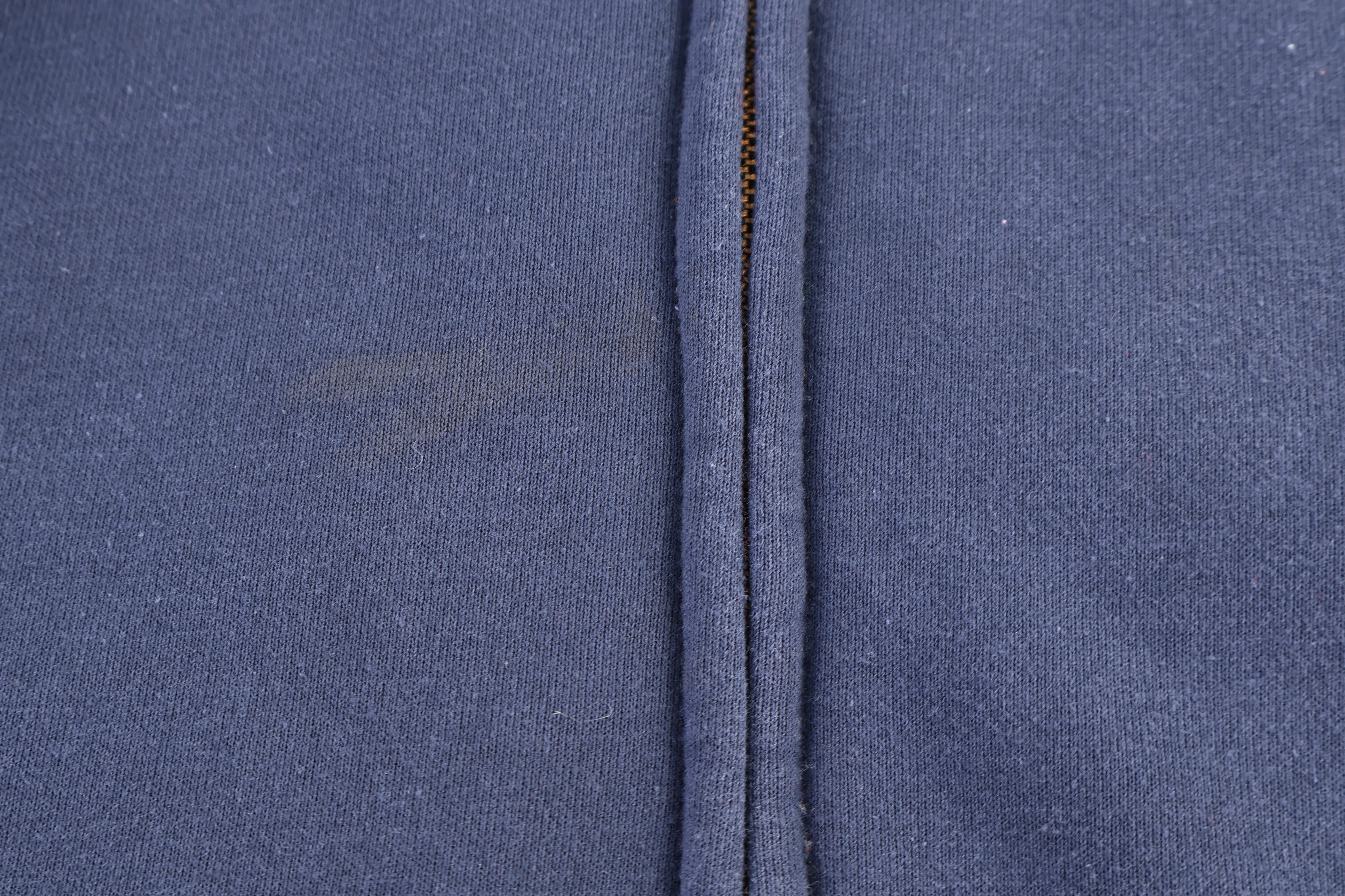Carhartt Logo Patch Blue Full Zip Hoodie - Image 3