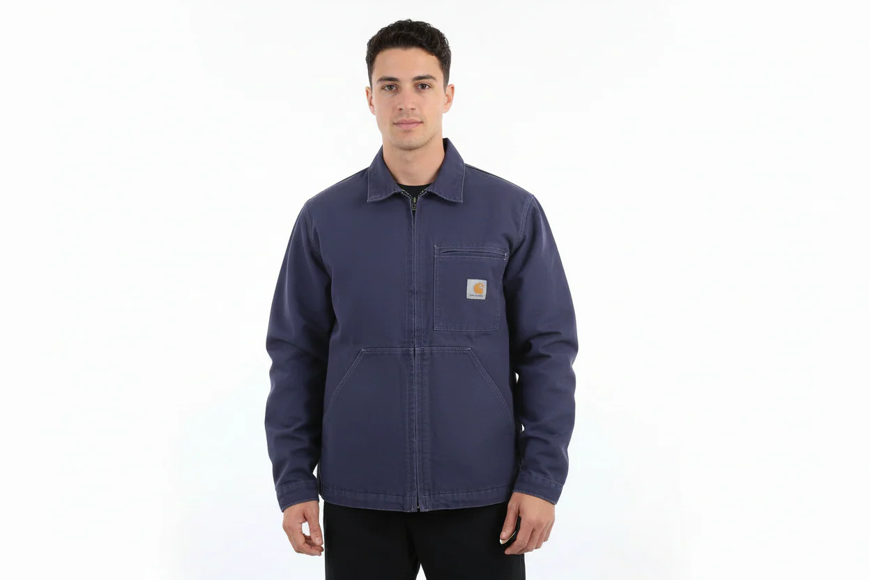 Carhartt Logo Patch Blue Full Zip Jacket