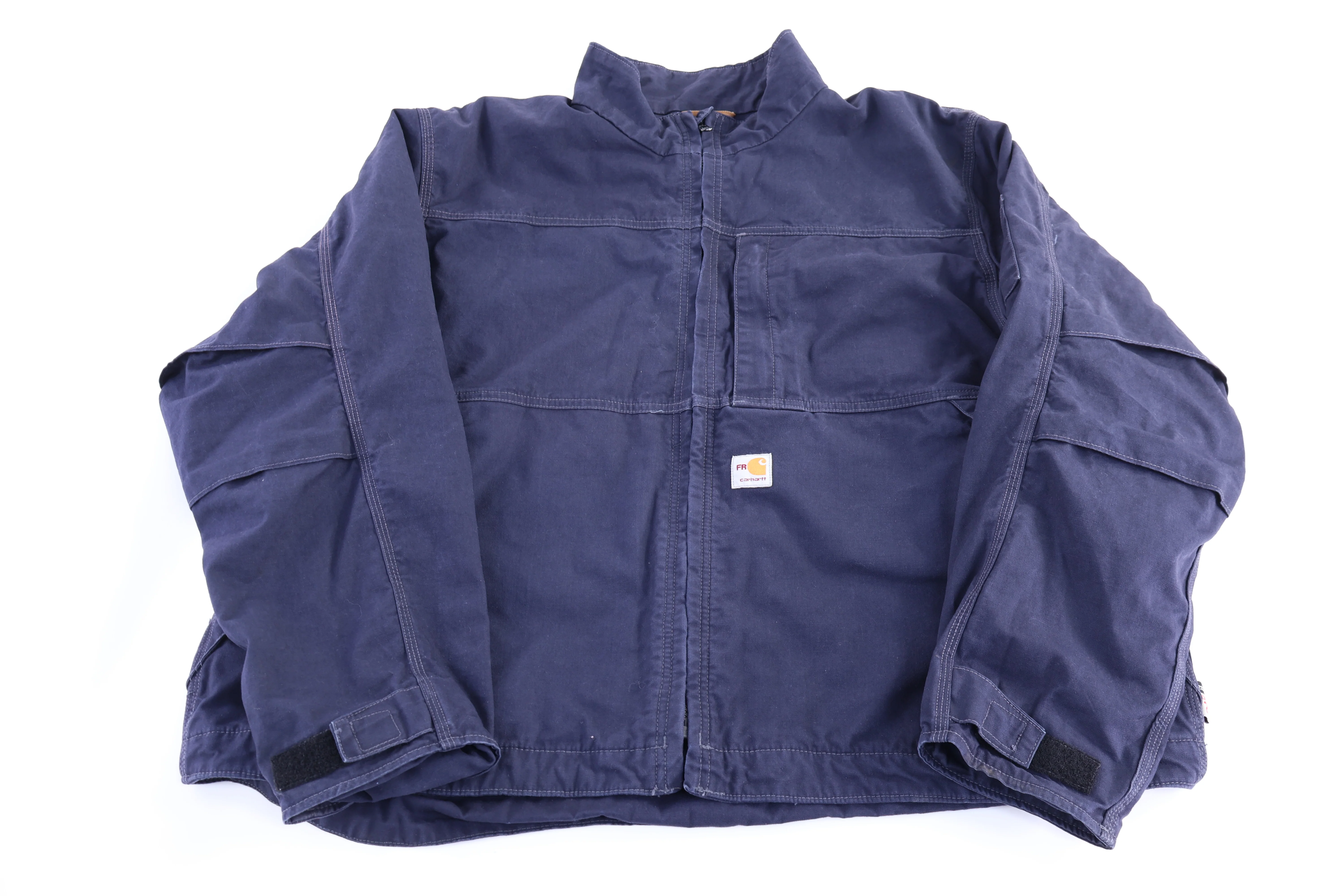 Carhartt Logo Patch Blue Full Zip Jacket - Image 2