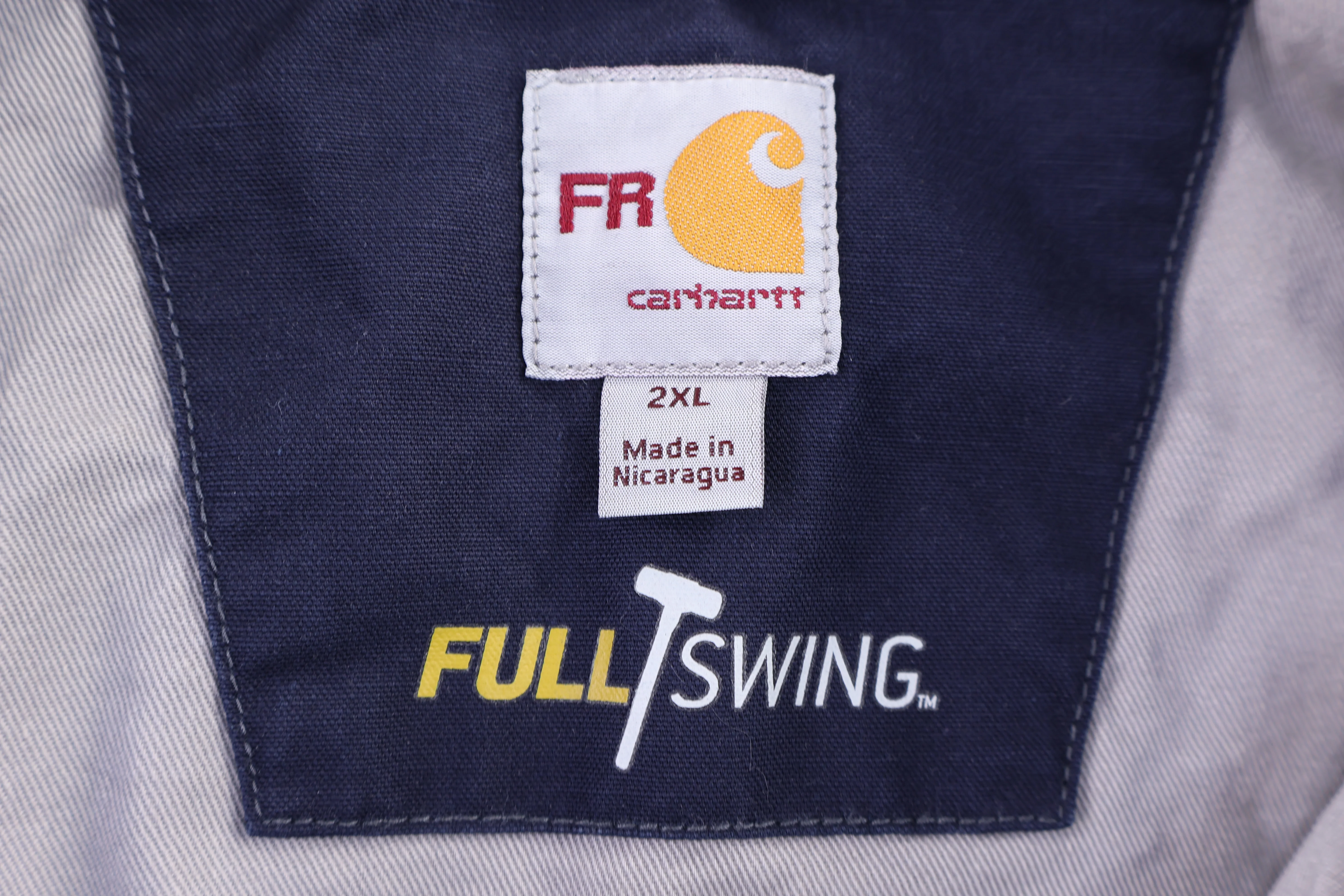 Carhartt Logo Patch Blue Full Zip Jacket - Image 4