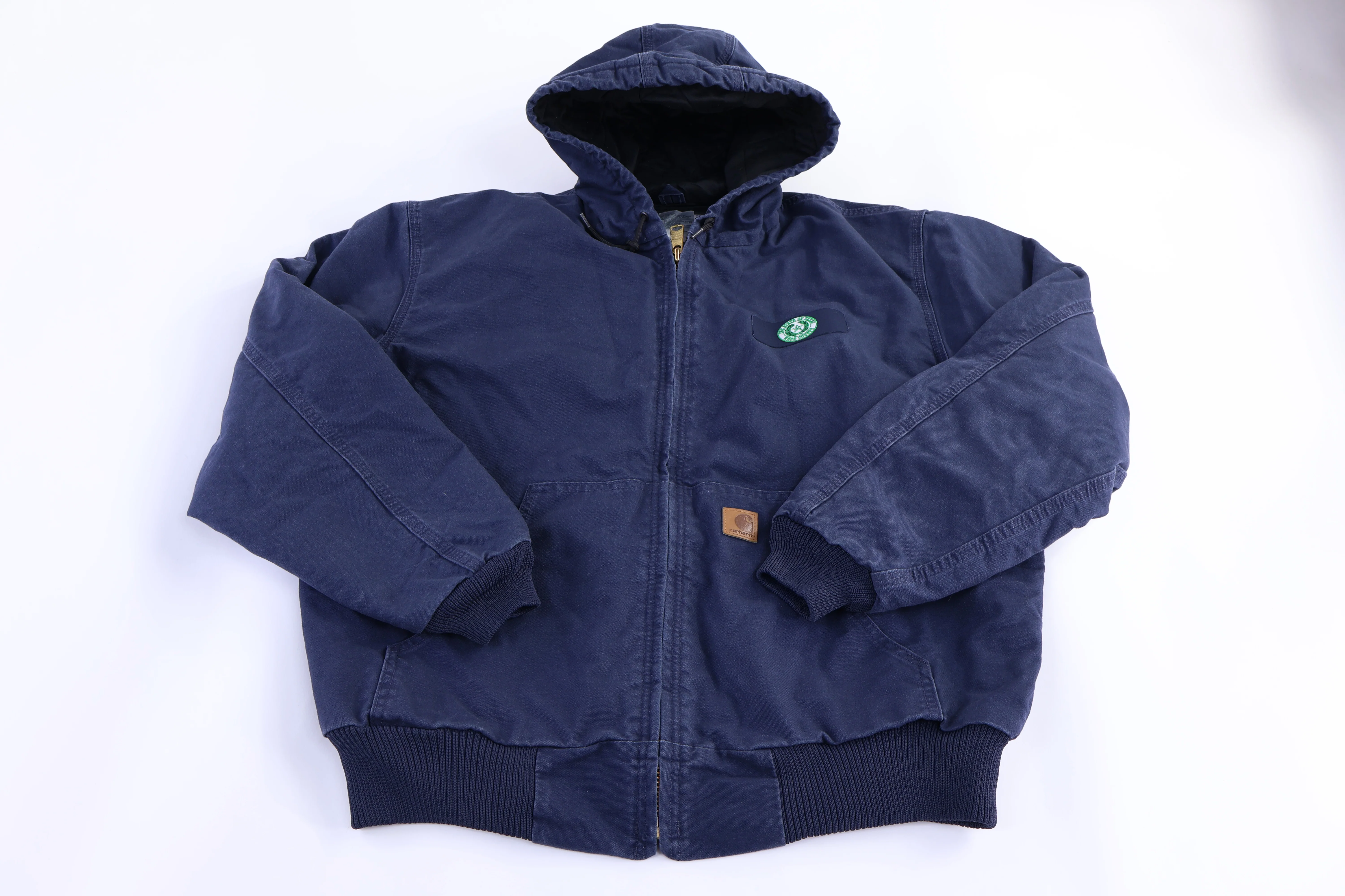 Carhartt Logo Patch Blue Full Zip Jacket
