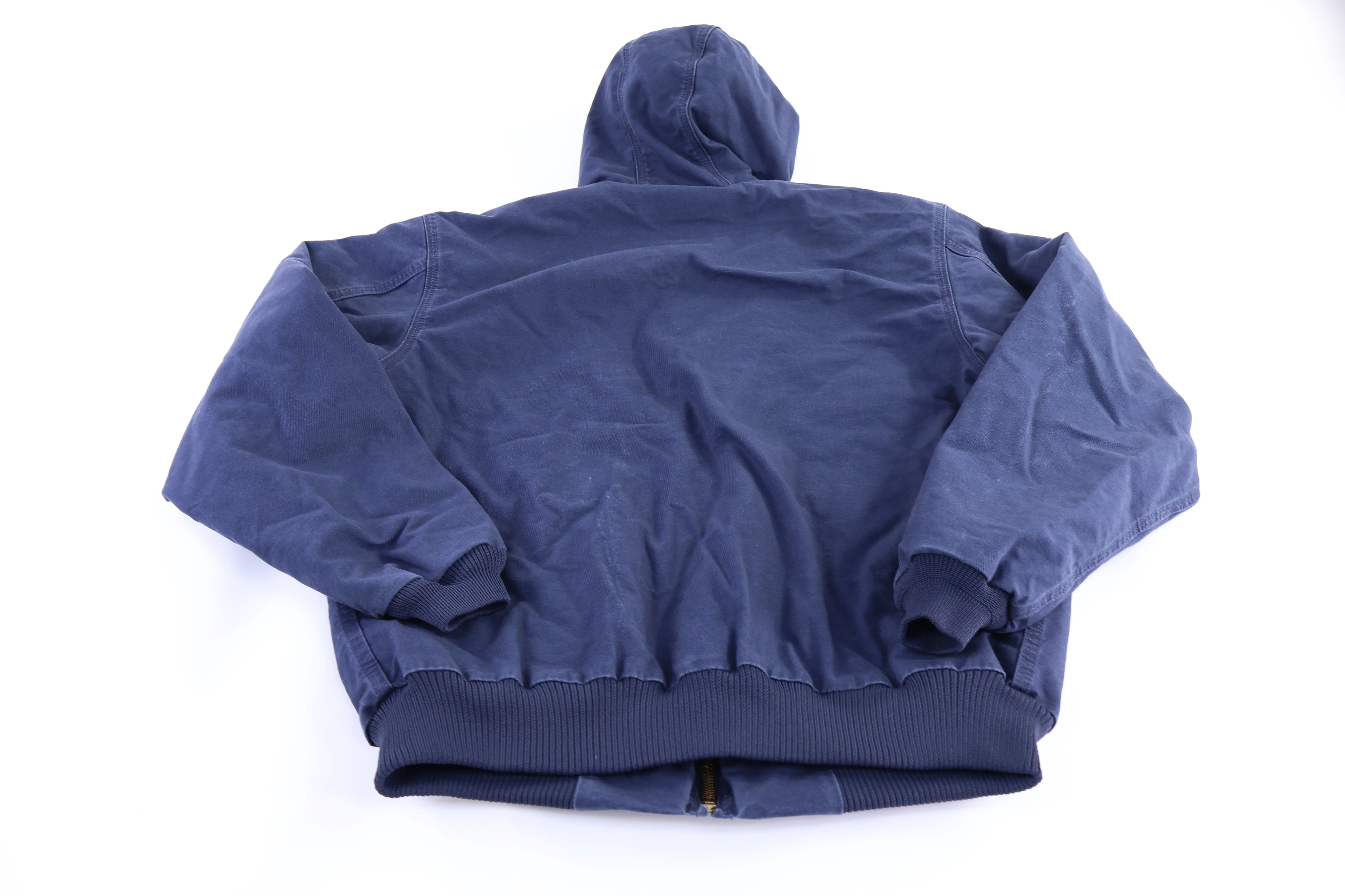 Carhartt Logo Patch Blue Full Zip Jacket - Image 2