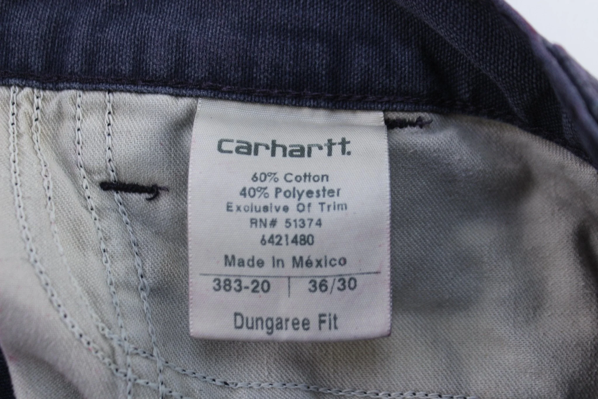 Carhartt Logo Patch Blue Pants - Image 4