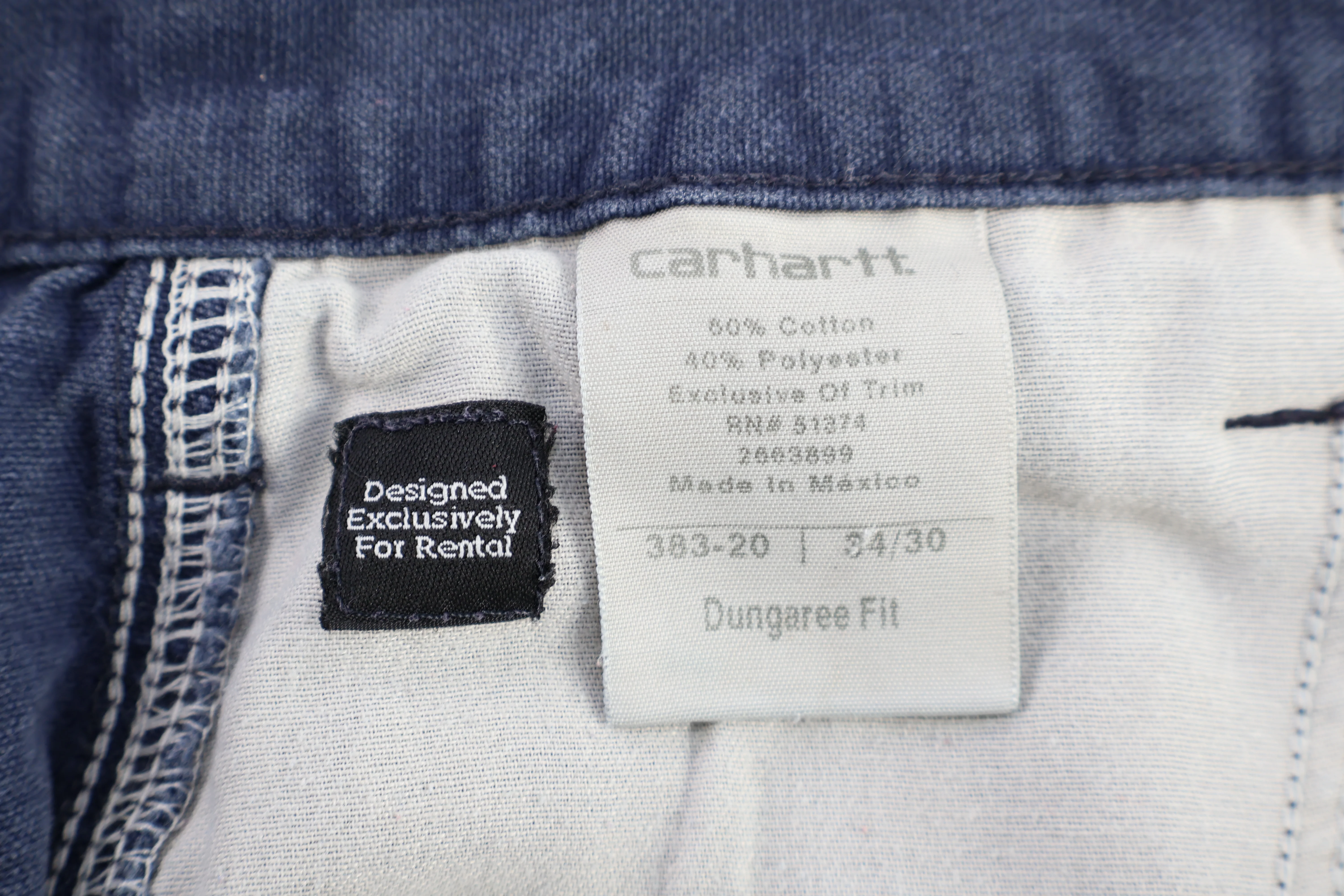 Carhartt Logo Patch Blue Pants - Image 4