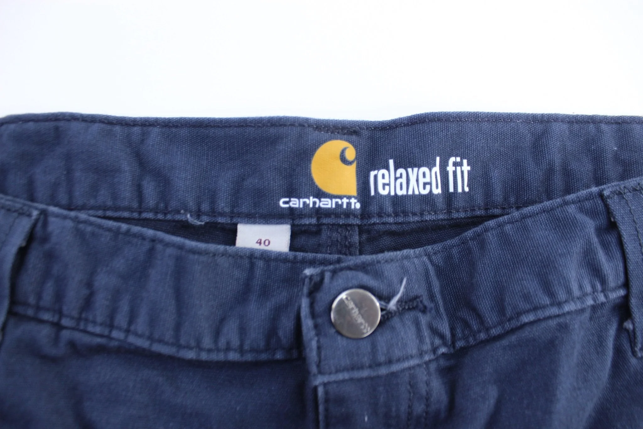 Carhartt Logo Patch Blue Shorts - Image 3