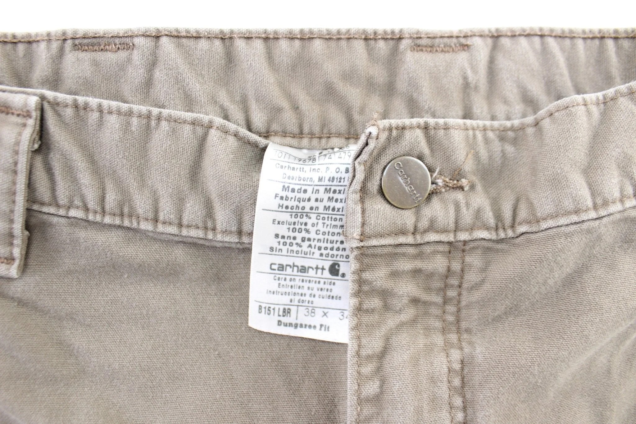 Carhartt Logo Patch Brown Carpenter Pants - Image 3