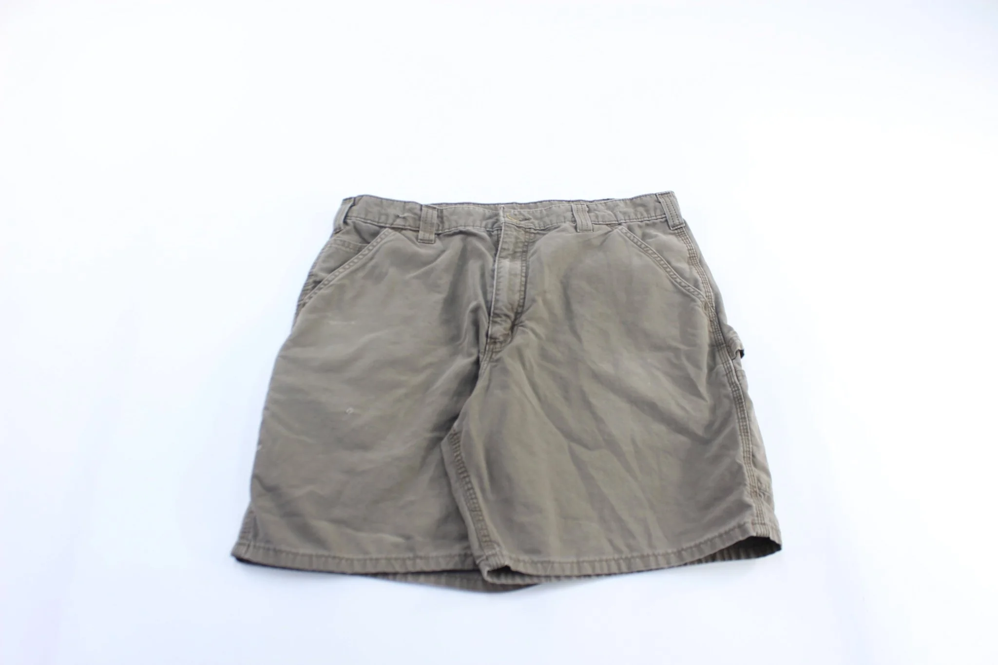 Carhartt Logo Patch Brown Carpenter Shorts