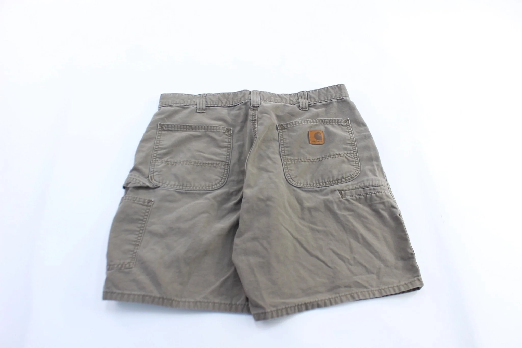 Carhartt Logo Patch Brown Carpenter Shorts - Image 2