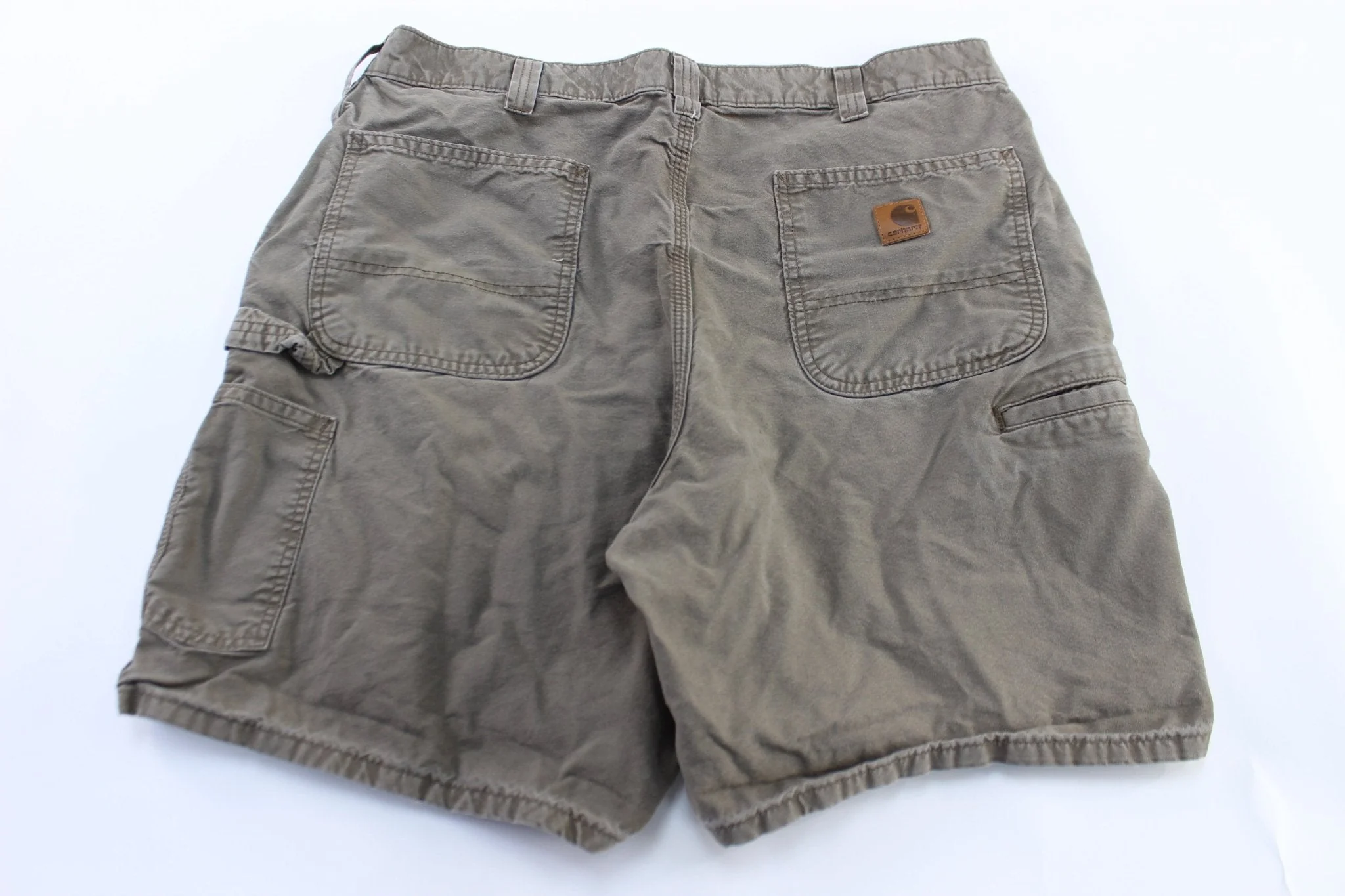 Carhartt Logo Patch Brown Carpenter Shorts - Image 2