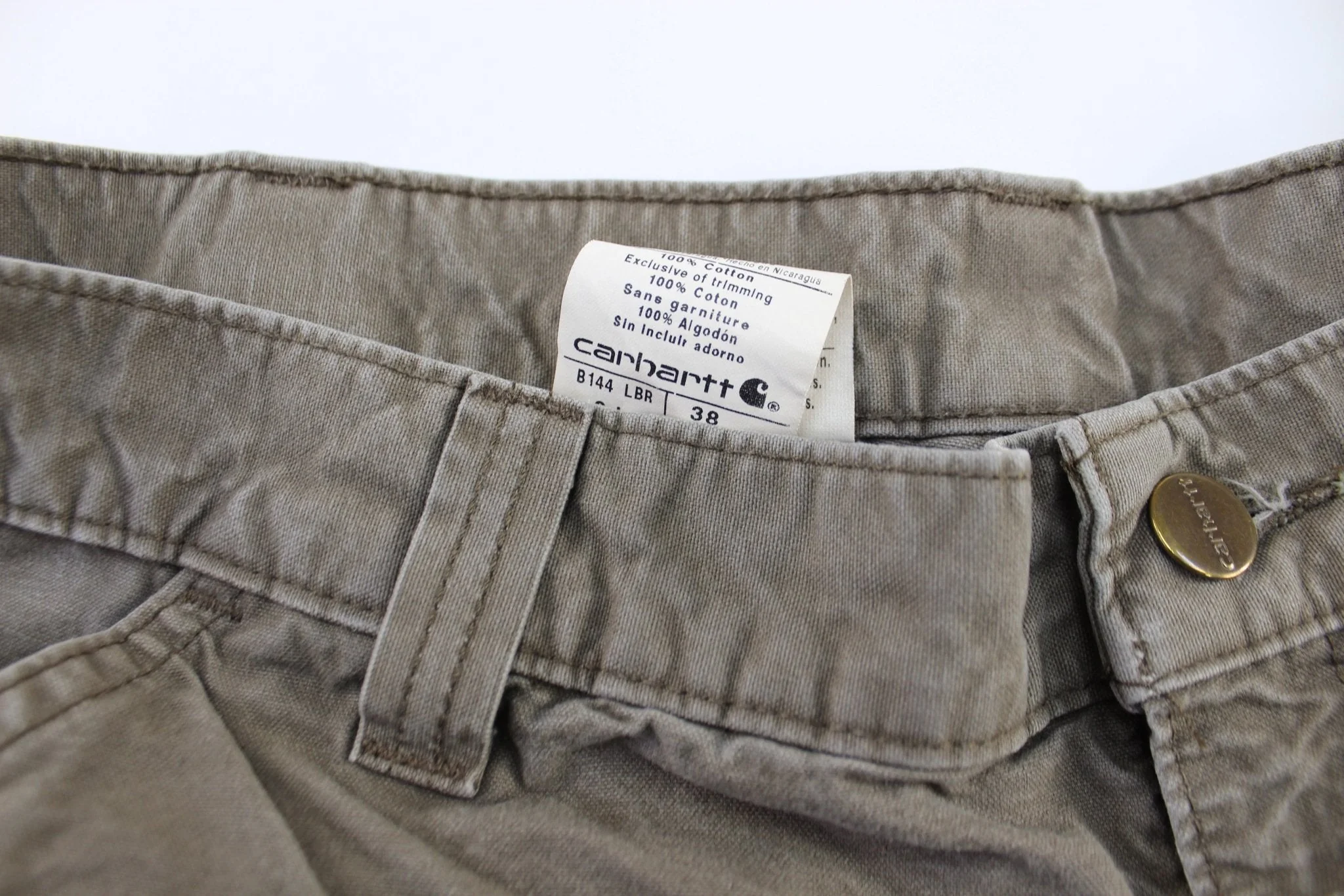 Carhartt Logo Patch Brown Carpenter Shorts - Image 3