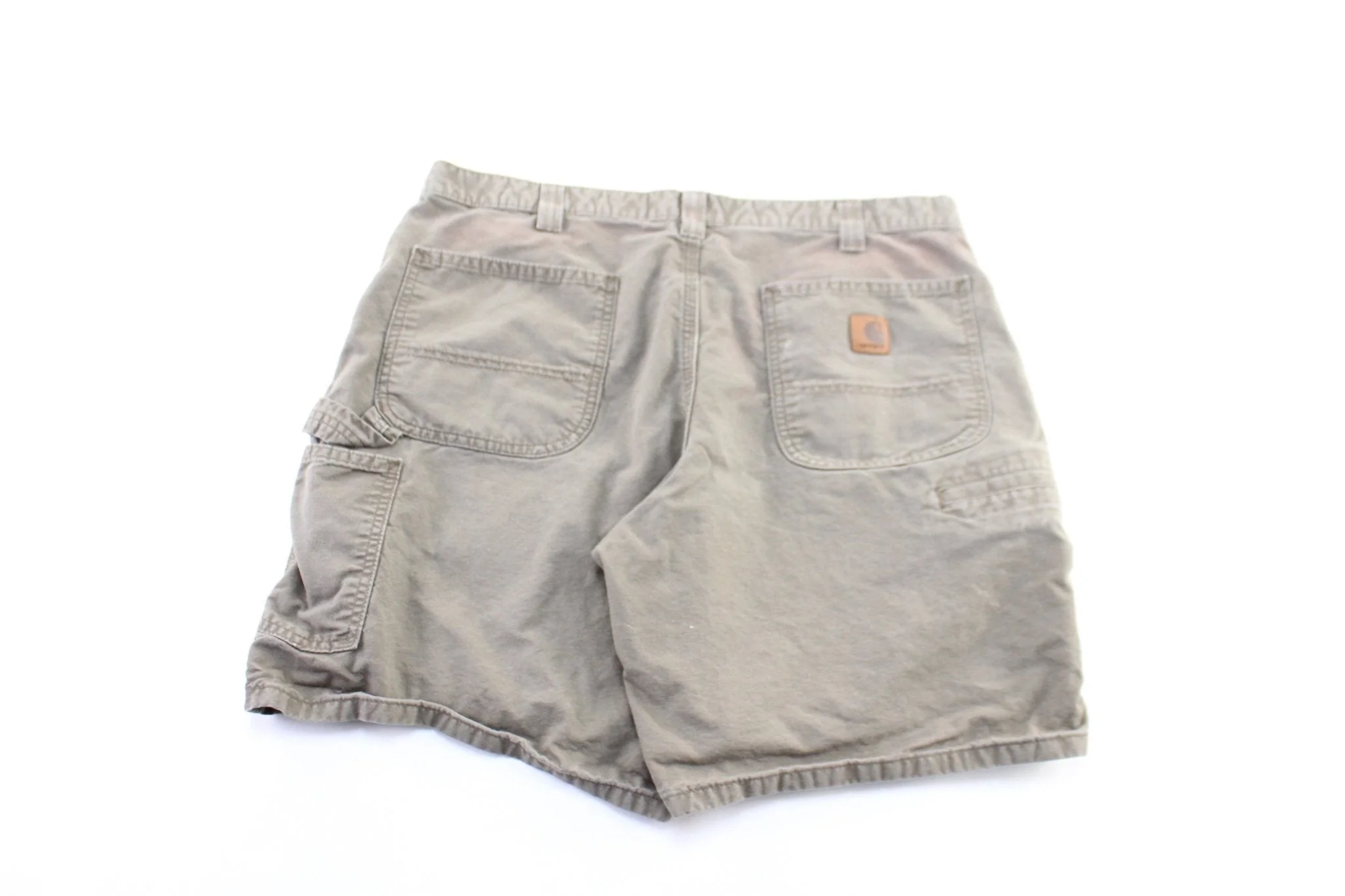 Carhartt Logo Patch Brown Carpenter Shorts - Image 2