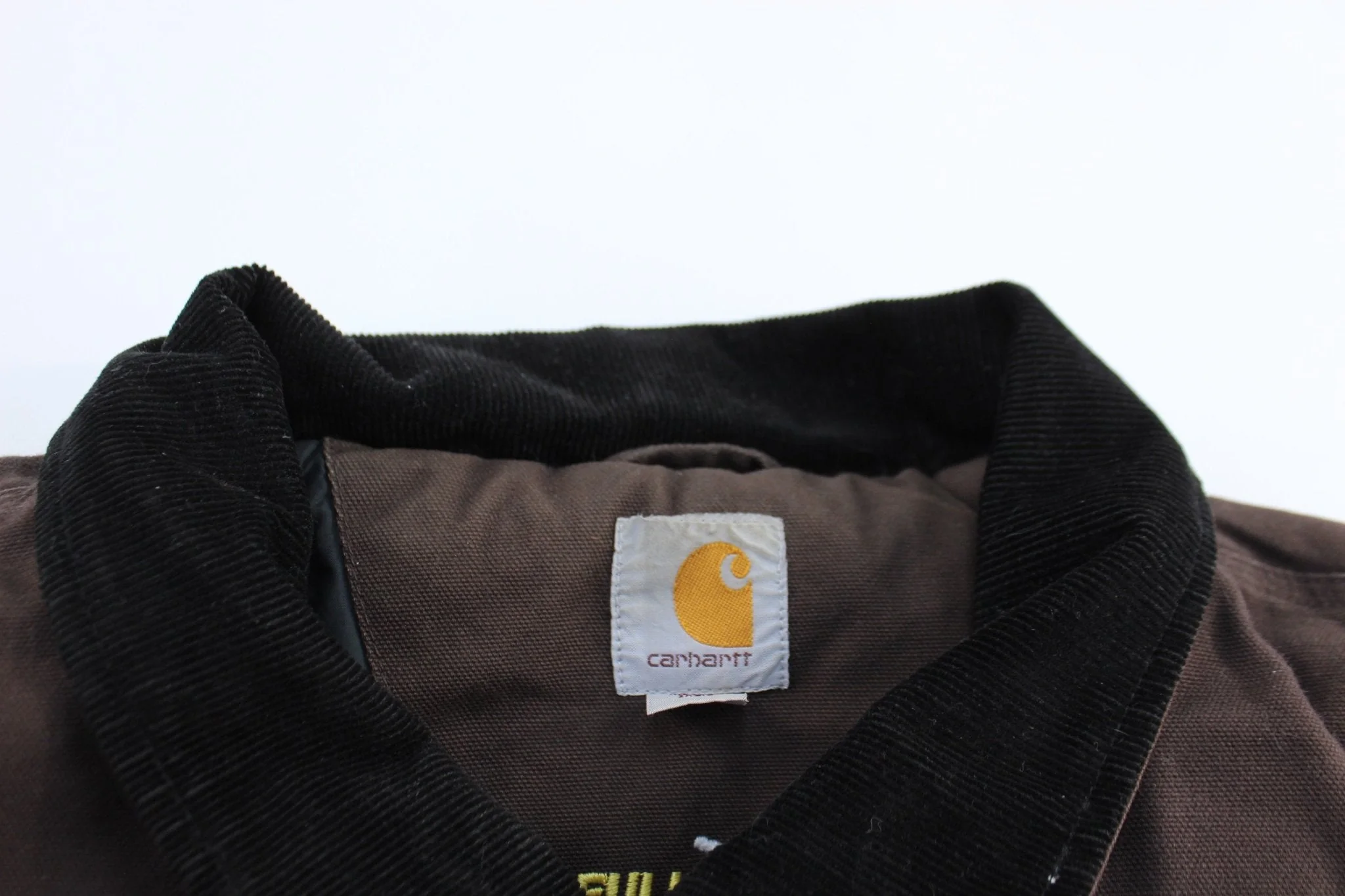 Carhartt Logo Patch Brown Full Swing Zip Up Jacket - Image 3