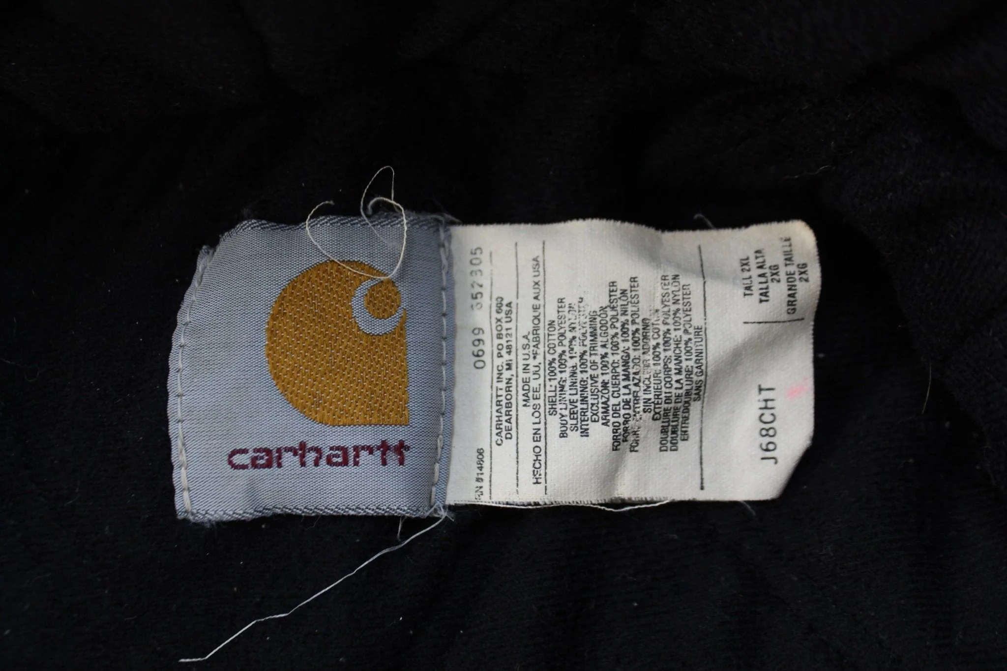 Carhartt Logo Patch Brown Full Zip Hooded Jacket - Image 4