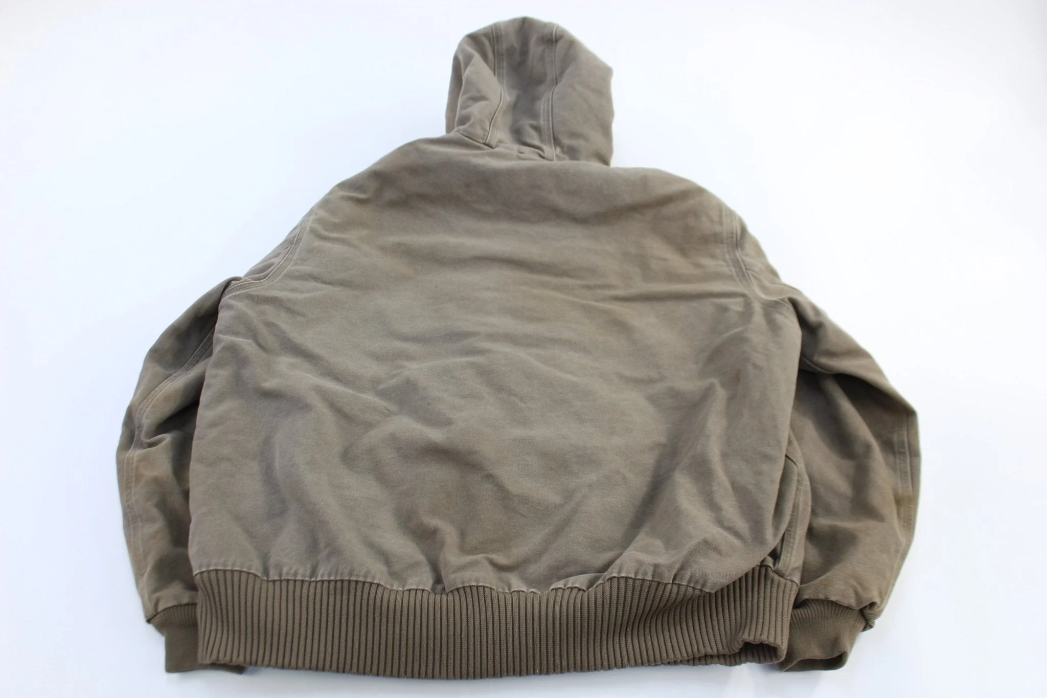 Carhartt Logo Patch Brown Full Zip Hooded Jacket - Image 2