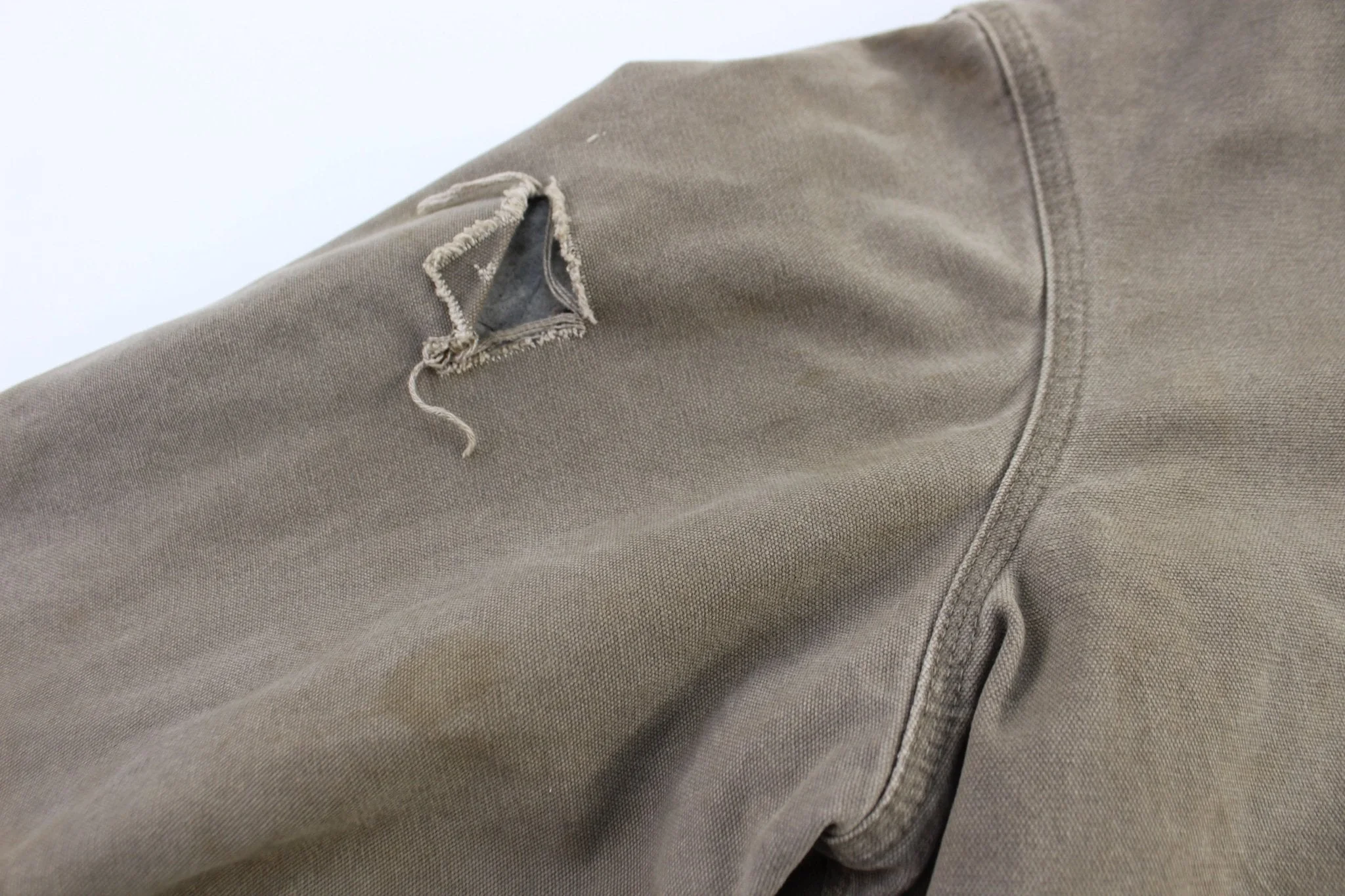 Carhartt Logo Patch Brown Full Zip Hooded Jacket - Image 3