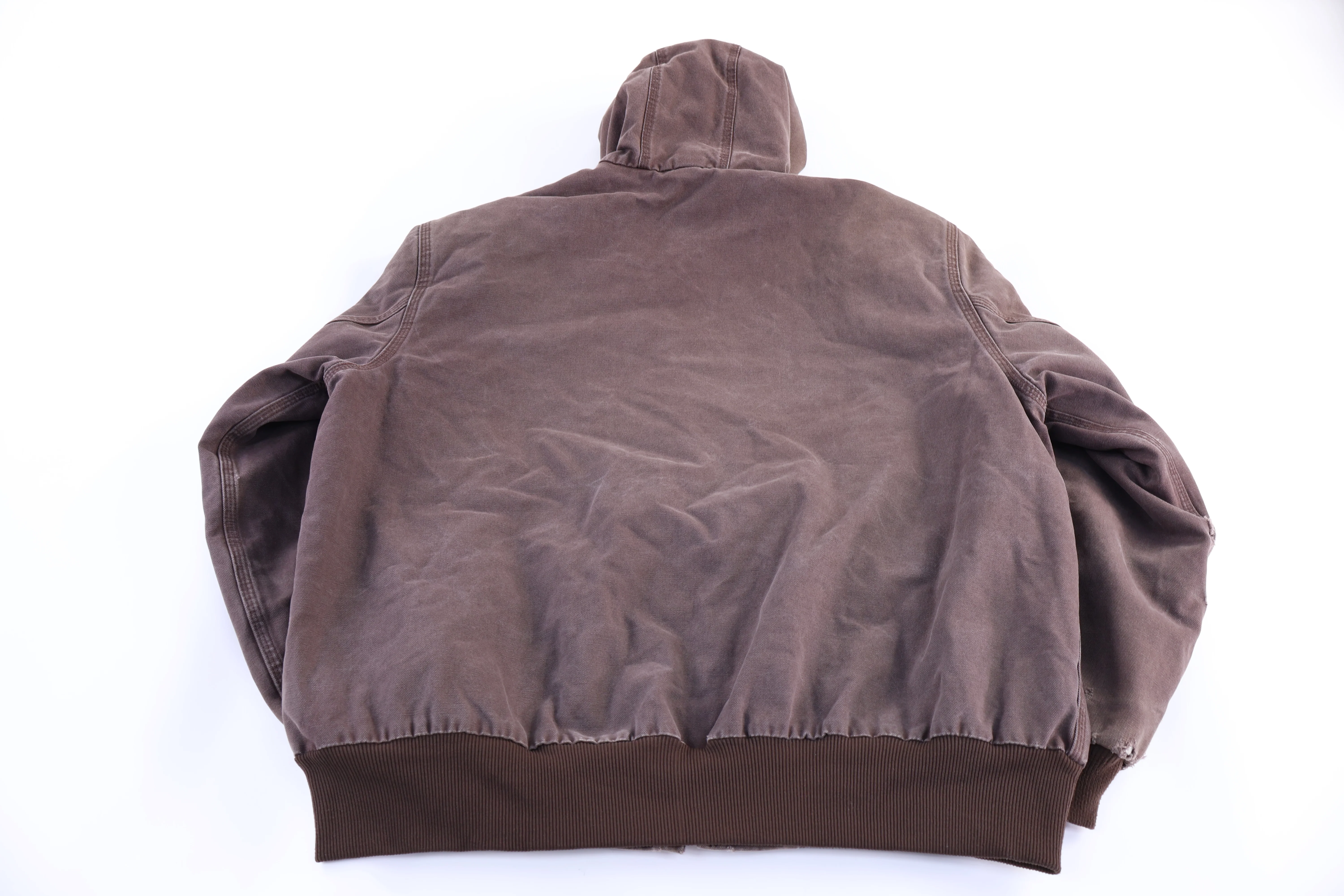 Carhartt Logo Patch Brown Full Zip Jacket - Image 2