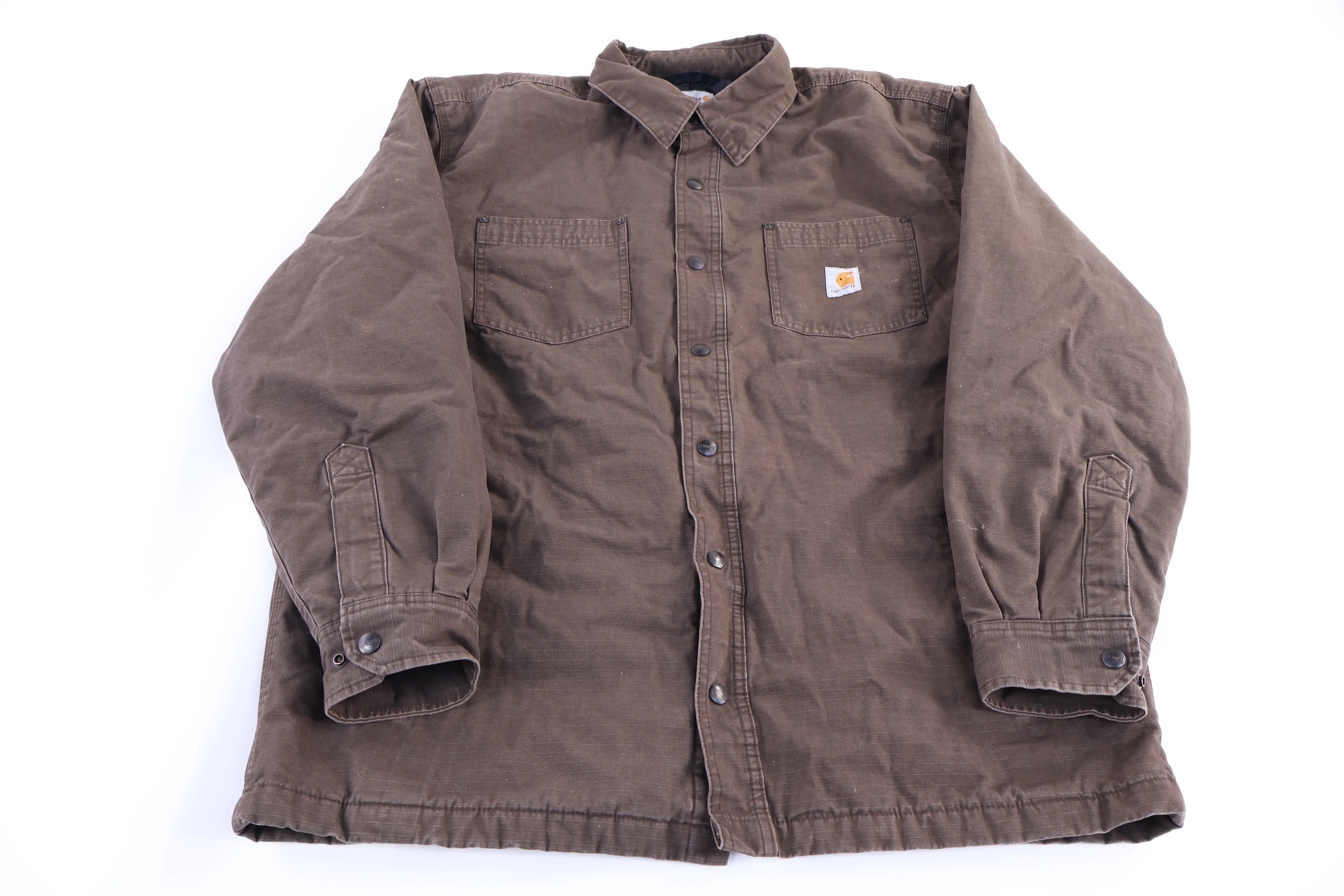 Carhartt Logo Patch Brown Full Zip Jacket