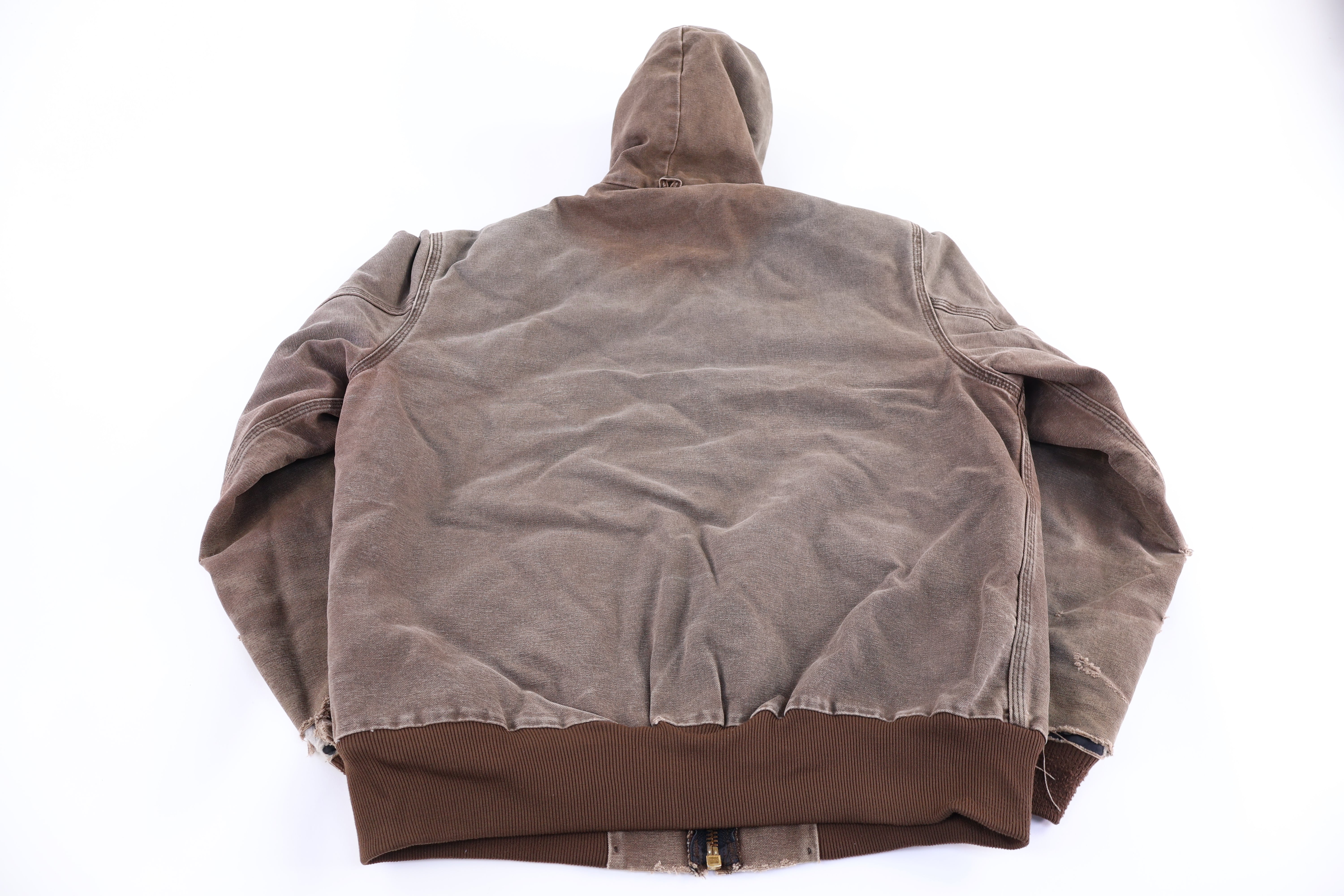 Carhartt Logo Patch Brown Full Zip Jacket - Image 2