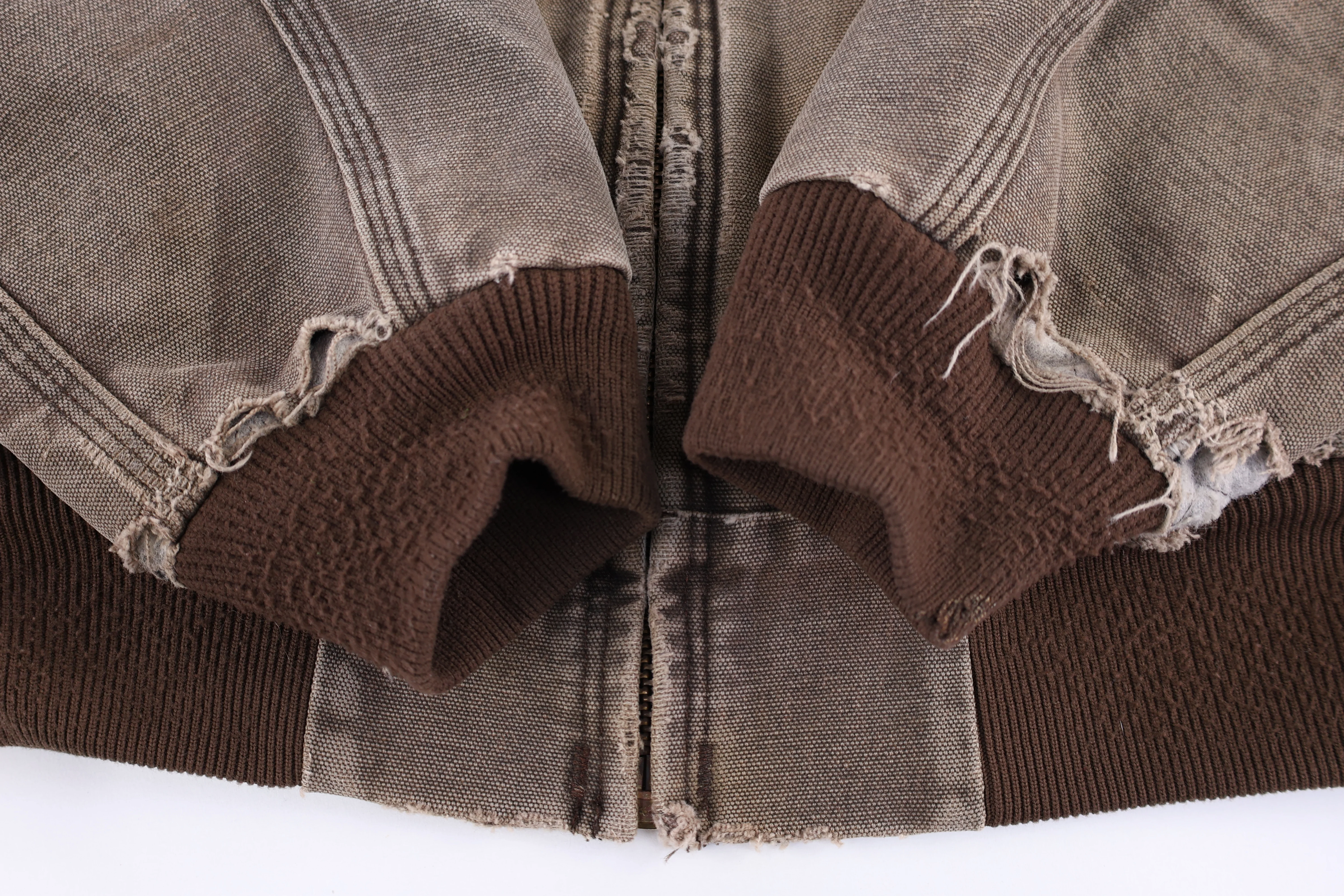 Carhartt Logo Patch Brown Full Zip Jacket - Image 3
