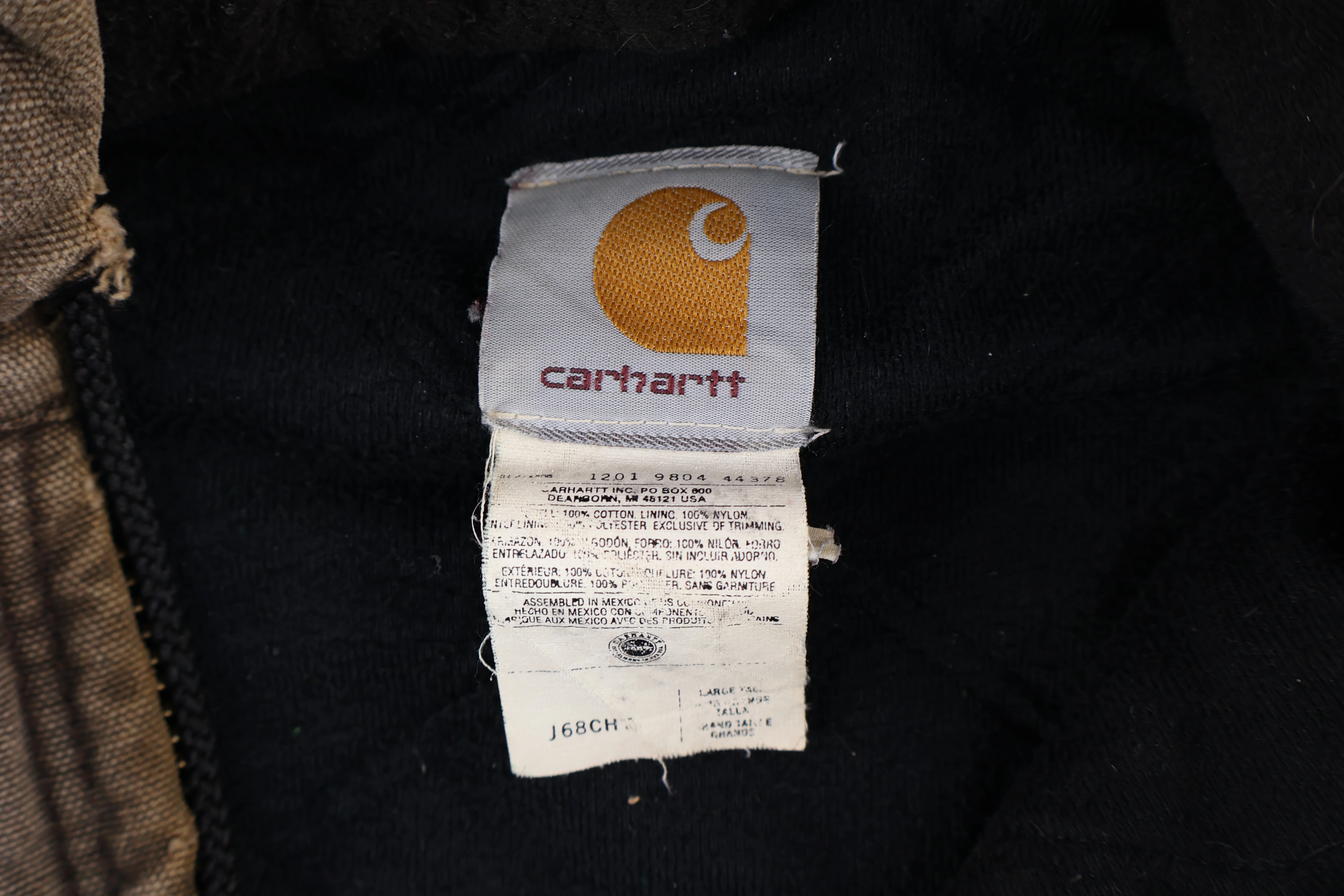 Carhartt Logo Patch Brown Full Zip Jacket - Image 4