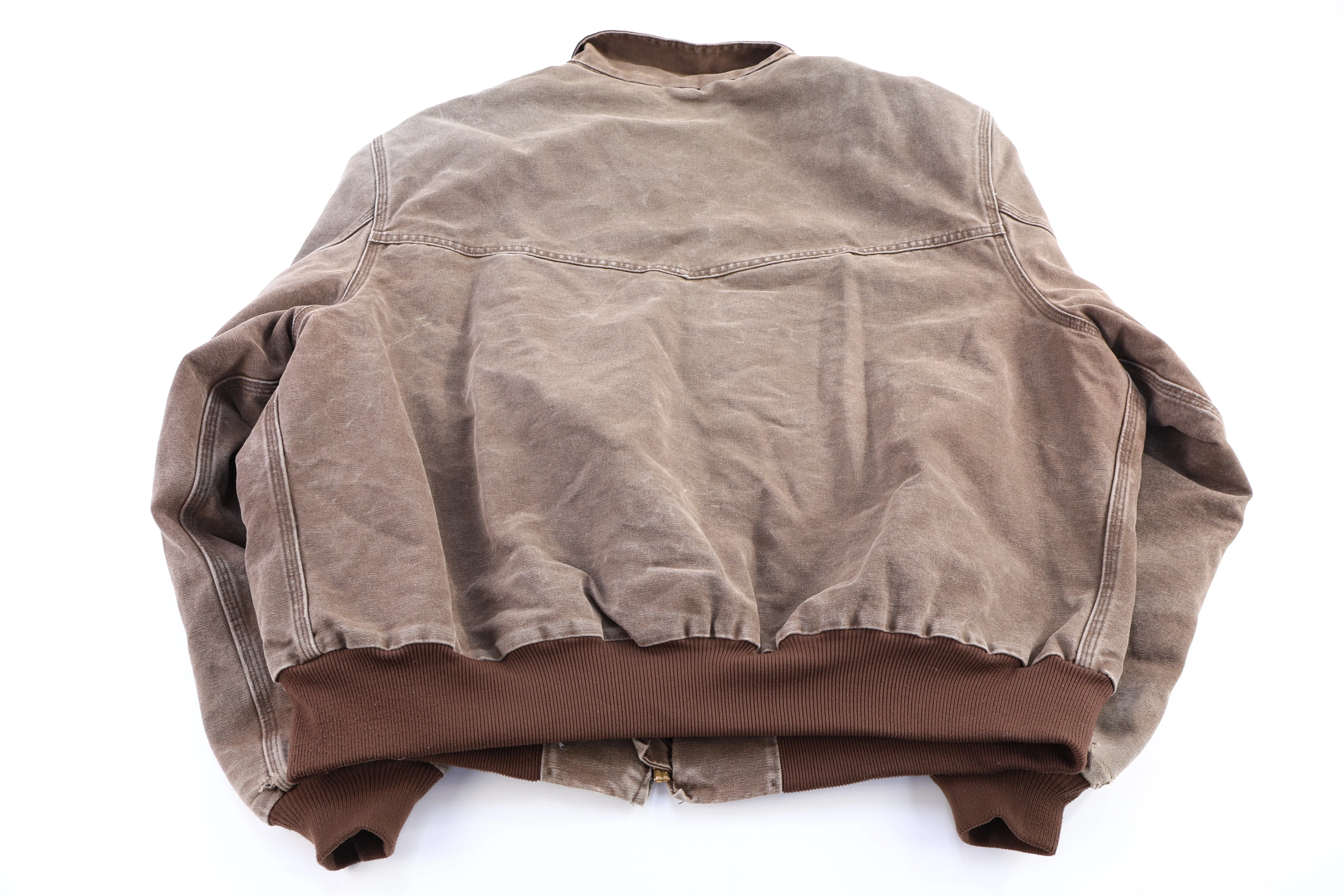 Carhartt Logo Patch Brown Full Zip Santa Fe Jacket - Image 2
