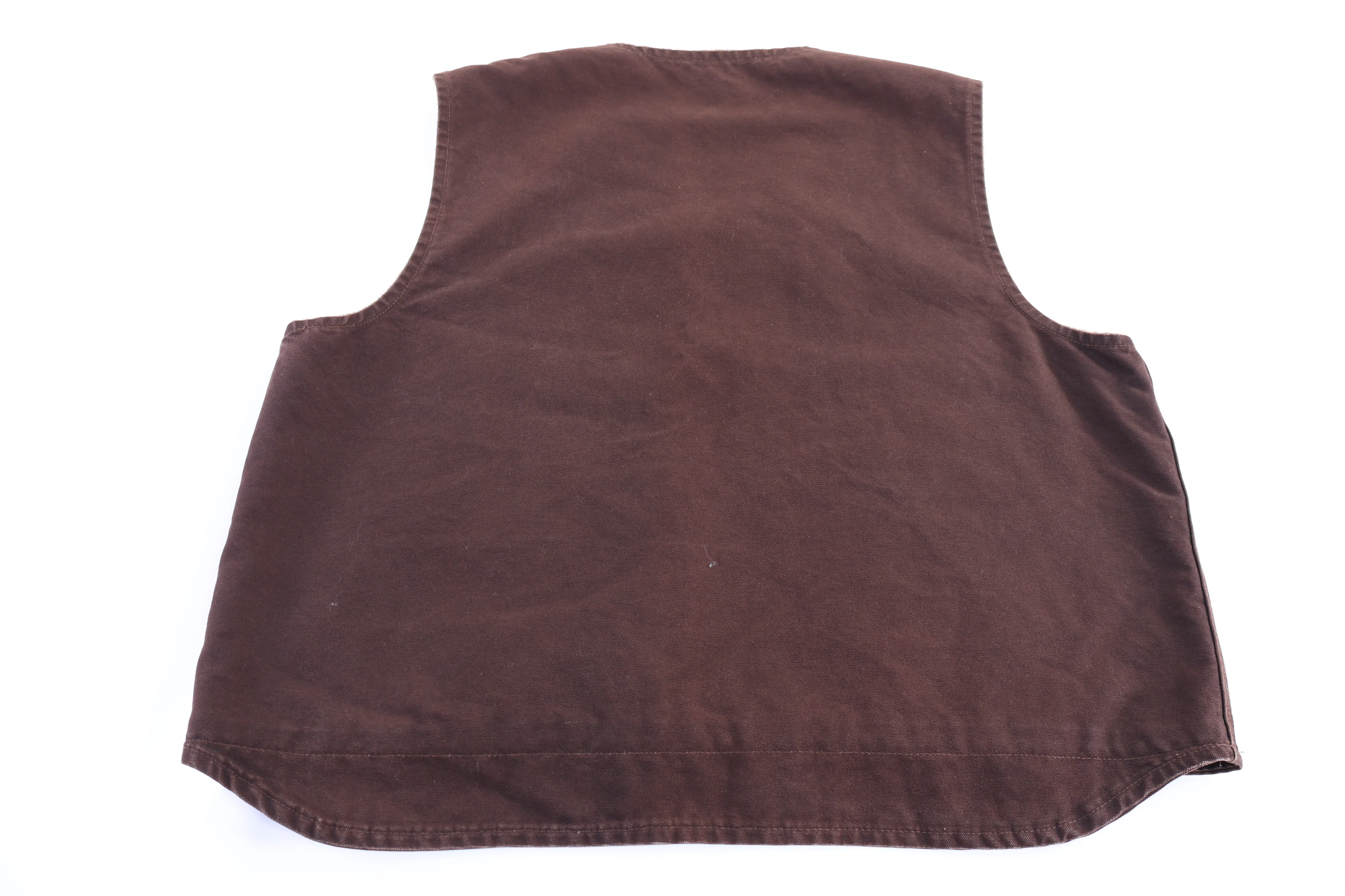 Carhartt Logo Patch Brown Full Zip Vest - Image 2
