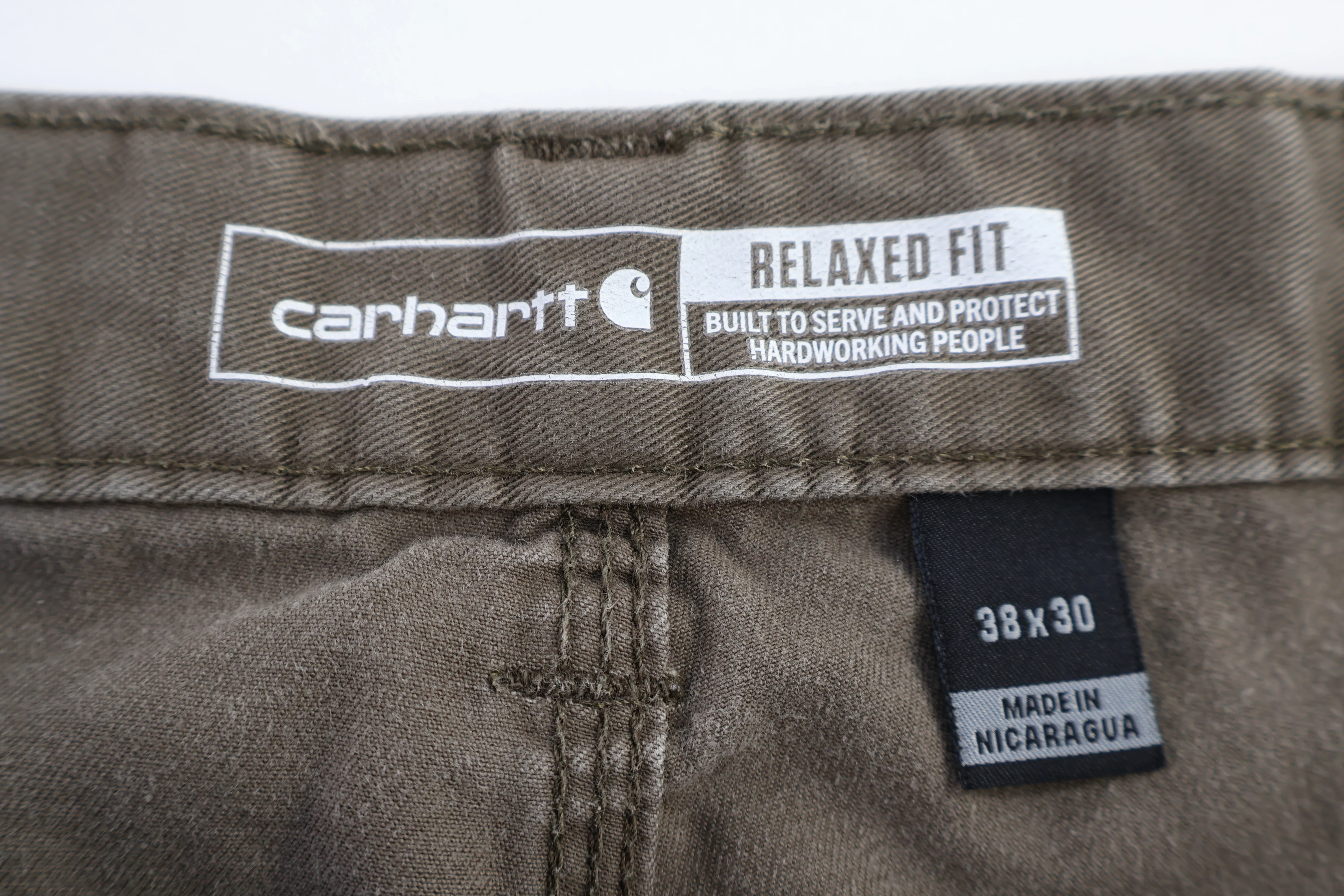 Carhartt Logo Patch Brown Pants - Image 3