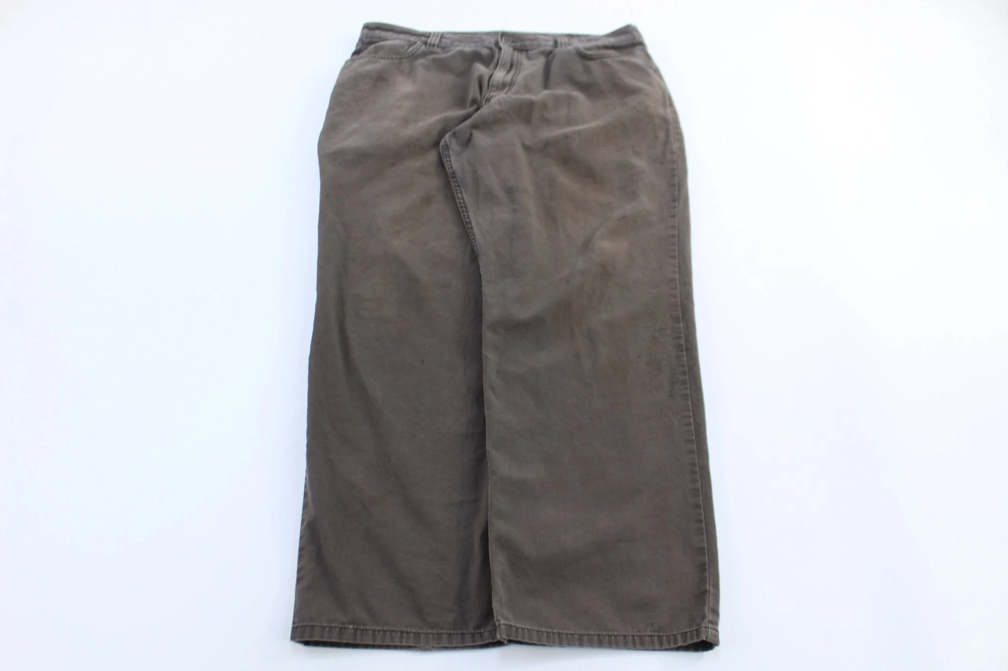 Carhartt Logo Patch Brown Relaxed Fit Pants - Image 2