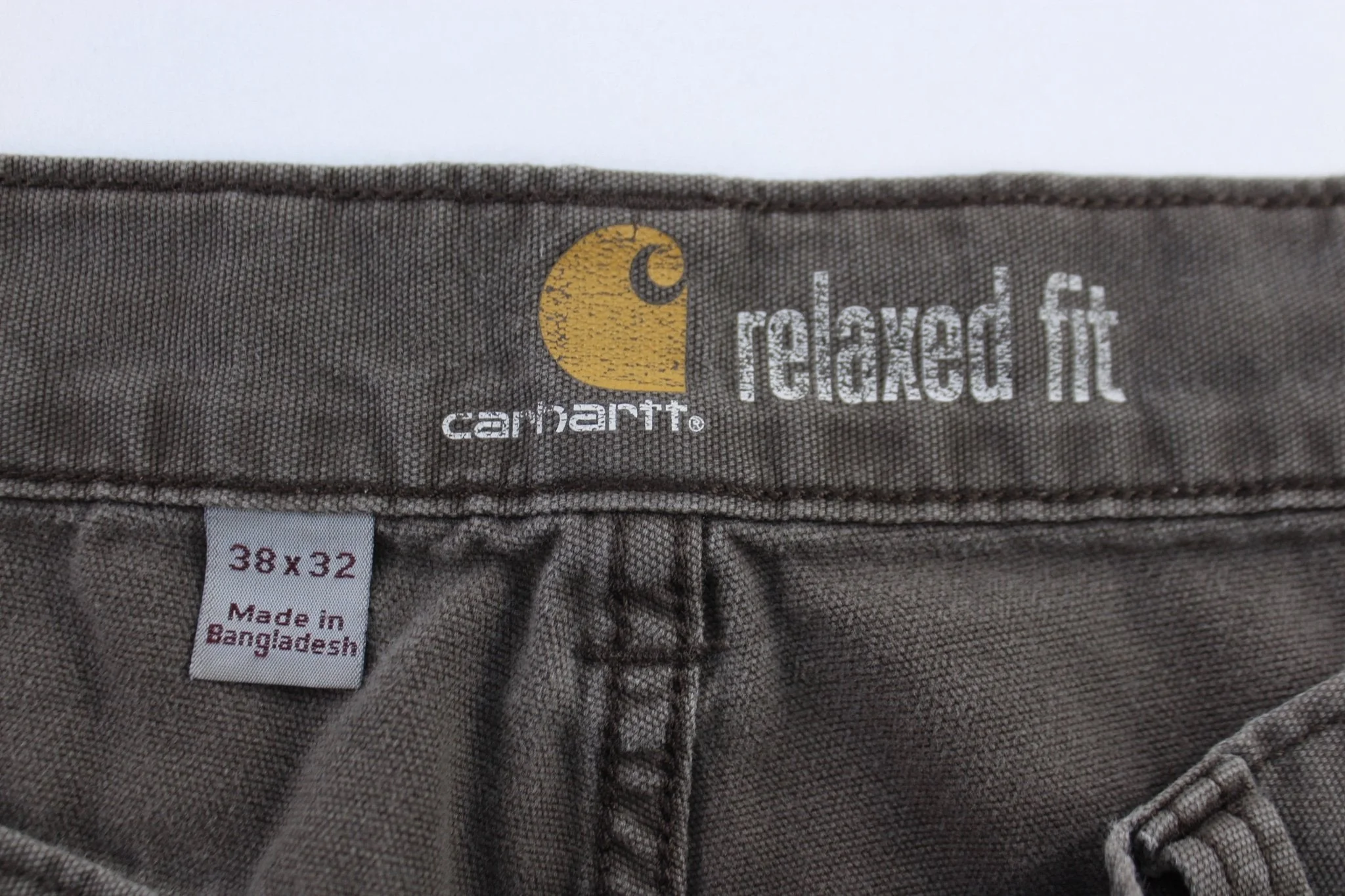 Carhartt Logo Patch Brown Relaxed Fit Pants - Image 4