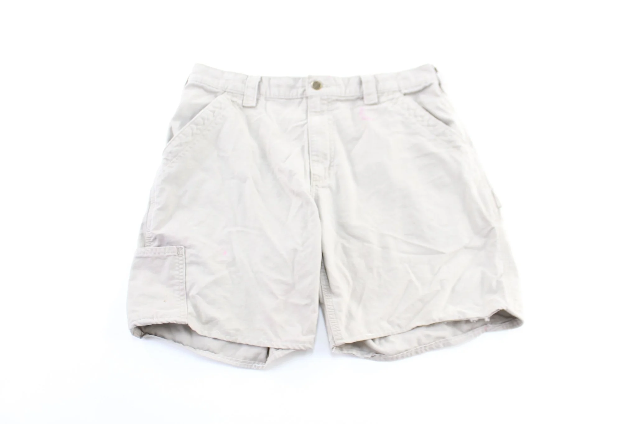 Carhartt Logo Patch Off White Shorts
