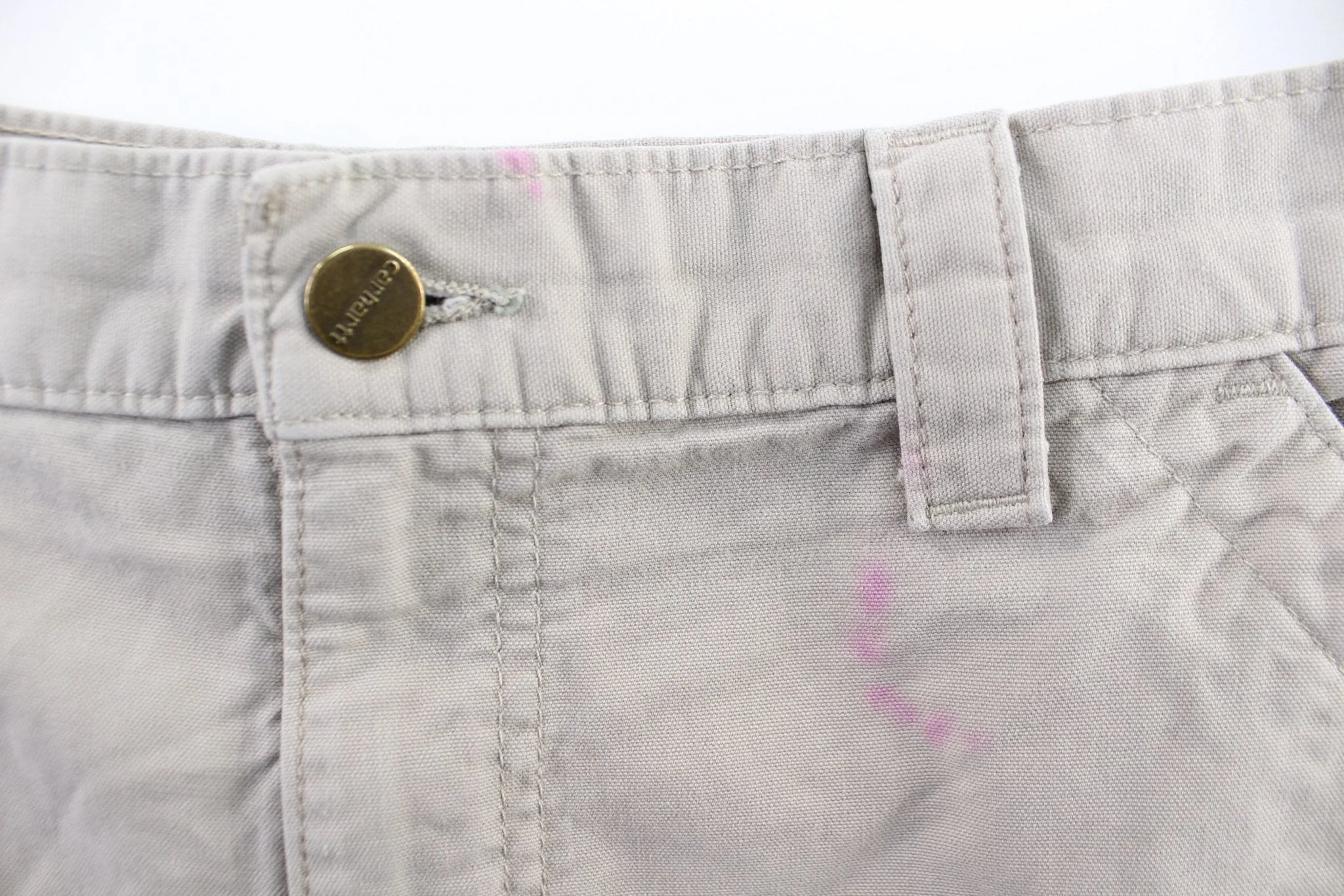 Carhartt Logo Patch Off White Shorts - Image 5