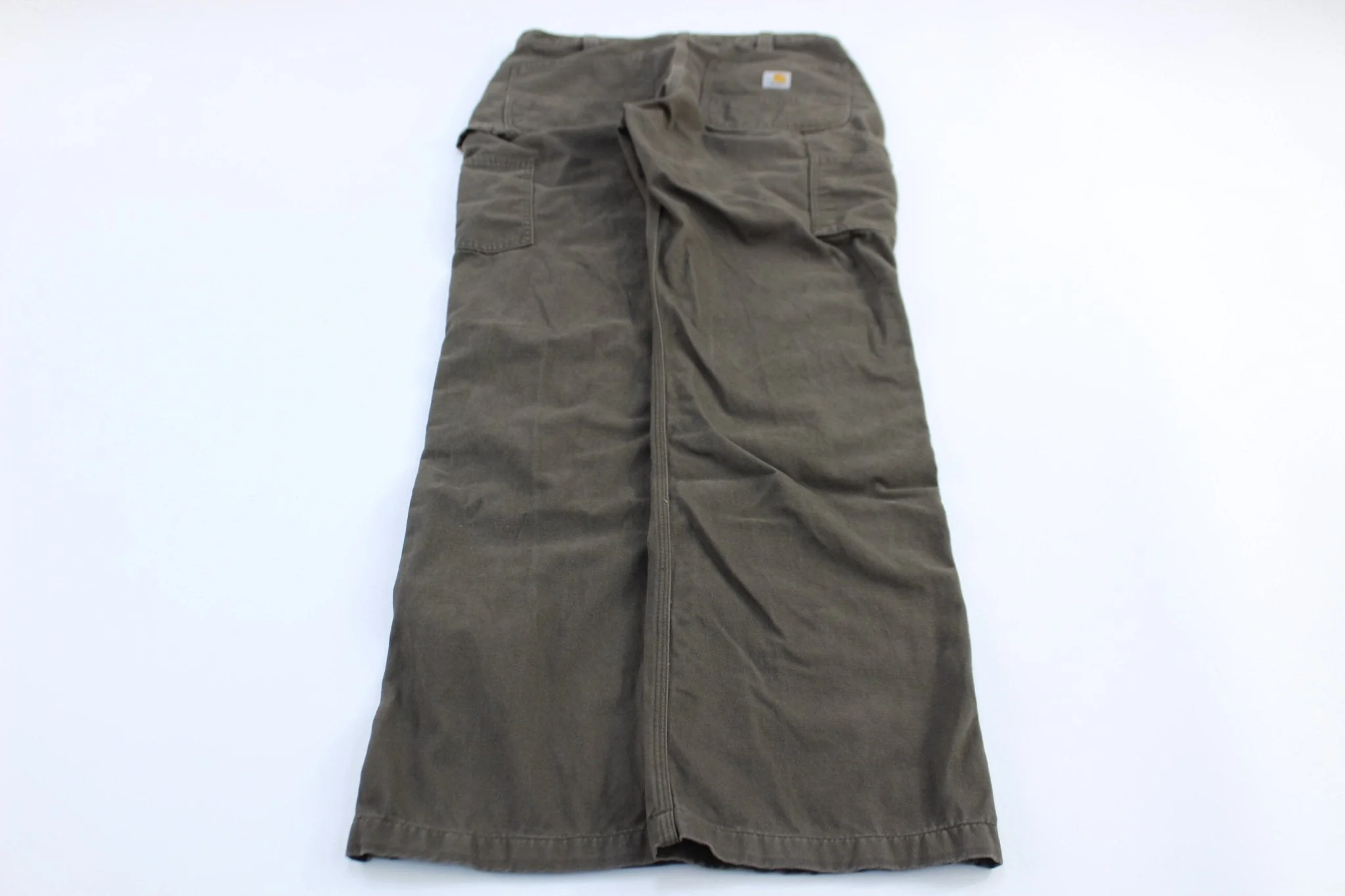 Carhartt Logo Patch Dark Coffee Relaxed Fit Pants - Image 2