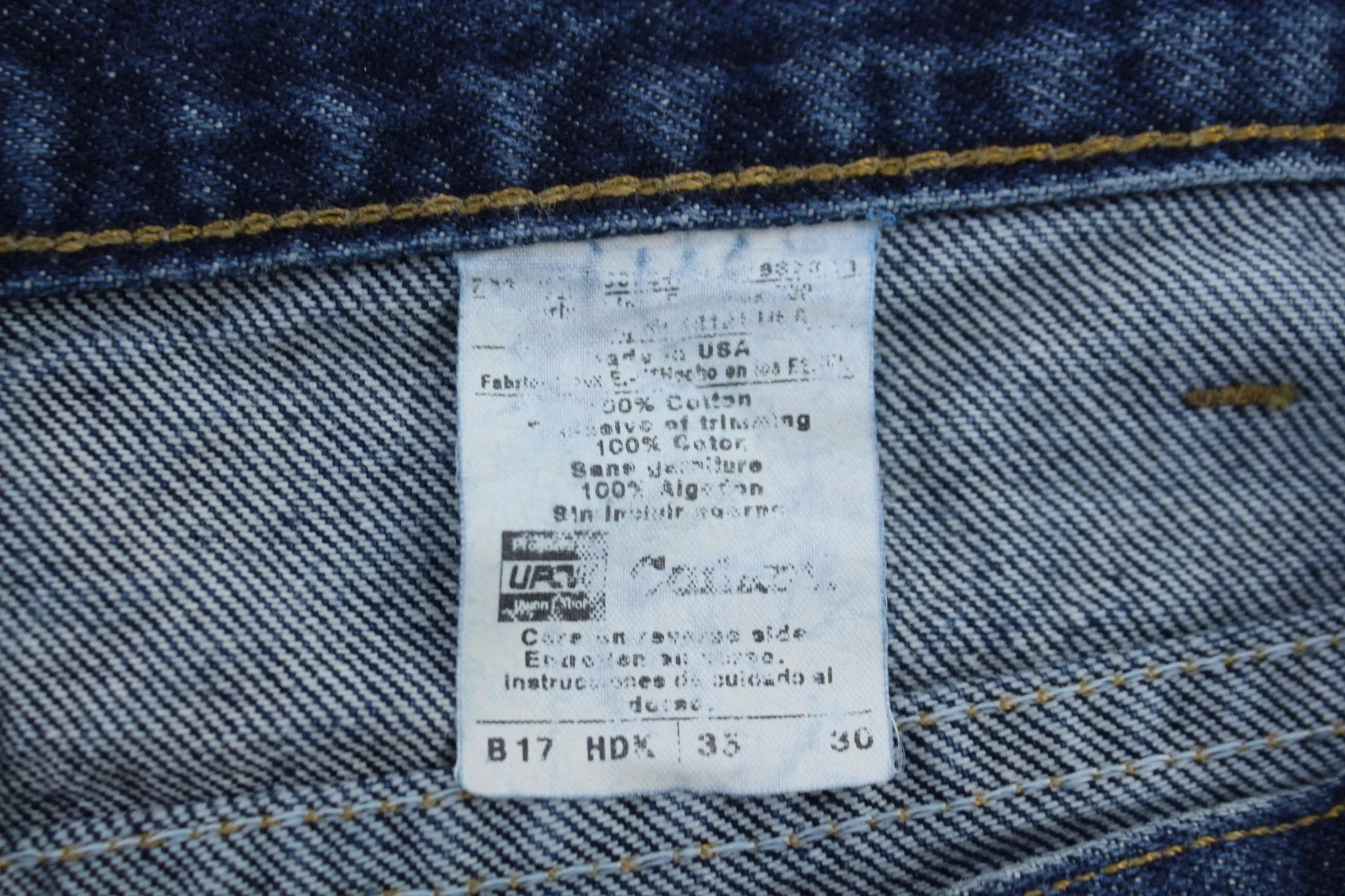 Carhartt Logo Patch Dark Wash Denim Jeans - Image 3