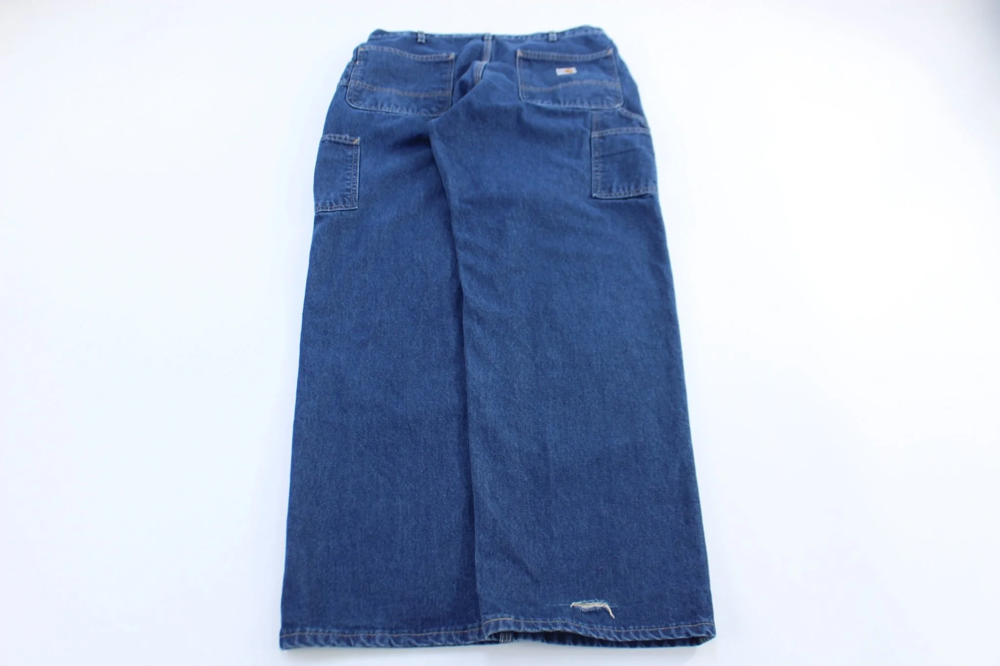 Carhartt Logo Patch Dark Wash Denim Jeans