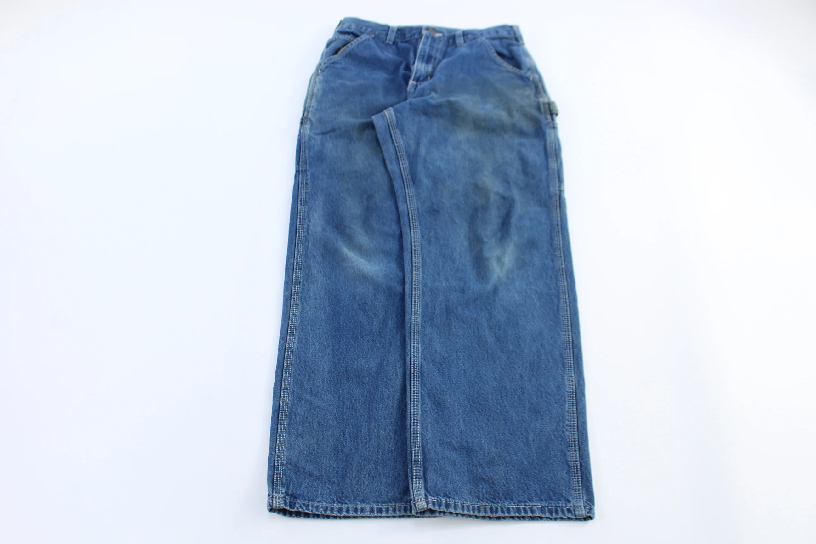 Carhartt Logo Patch Dark Wash Denim Jeans