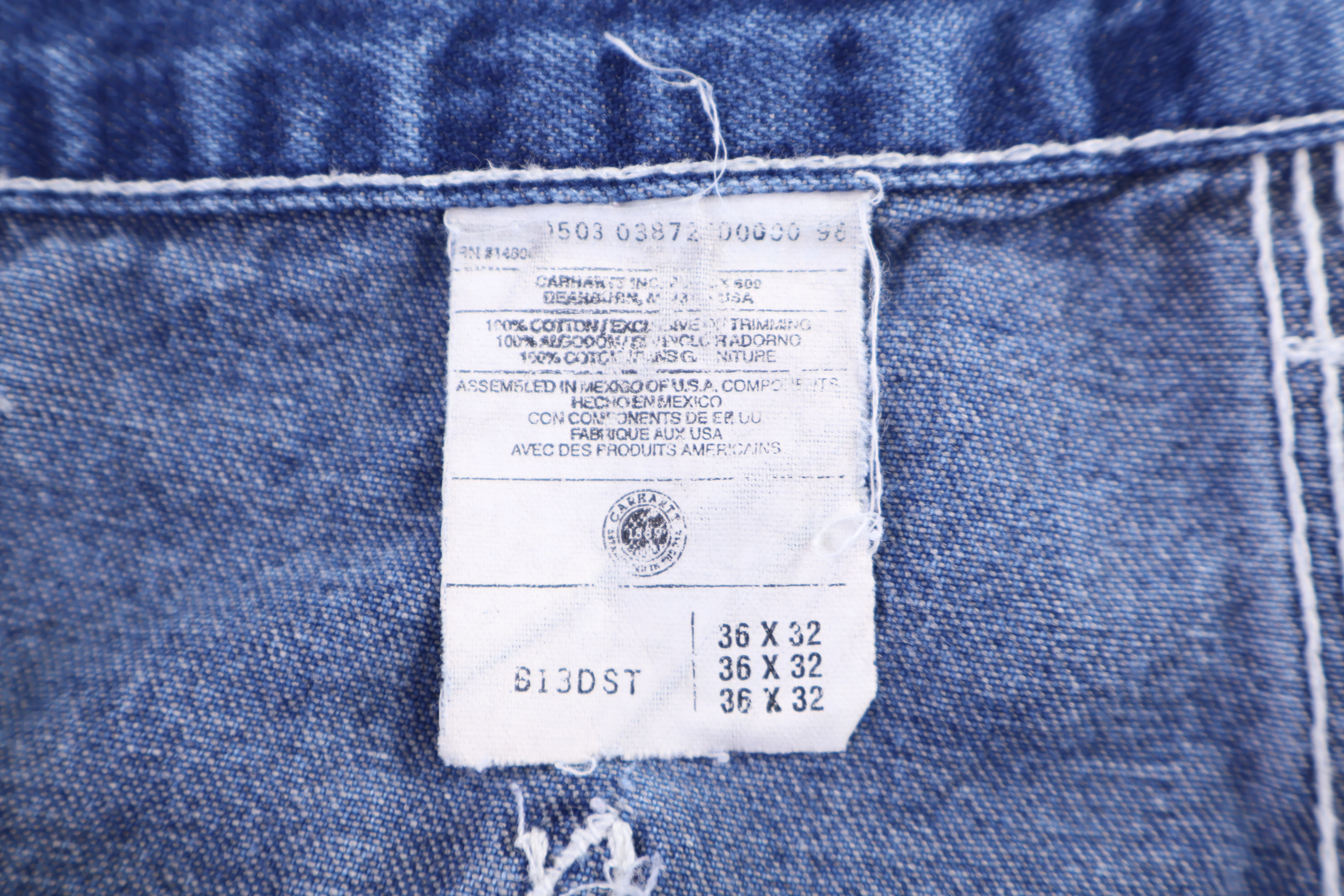 Carhartt Logo Patch Dark Wash Denim Jeans - Image 3