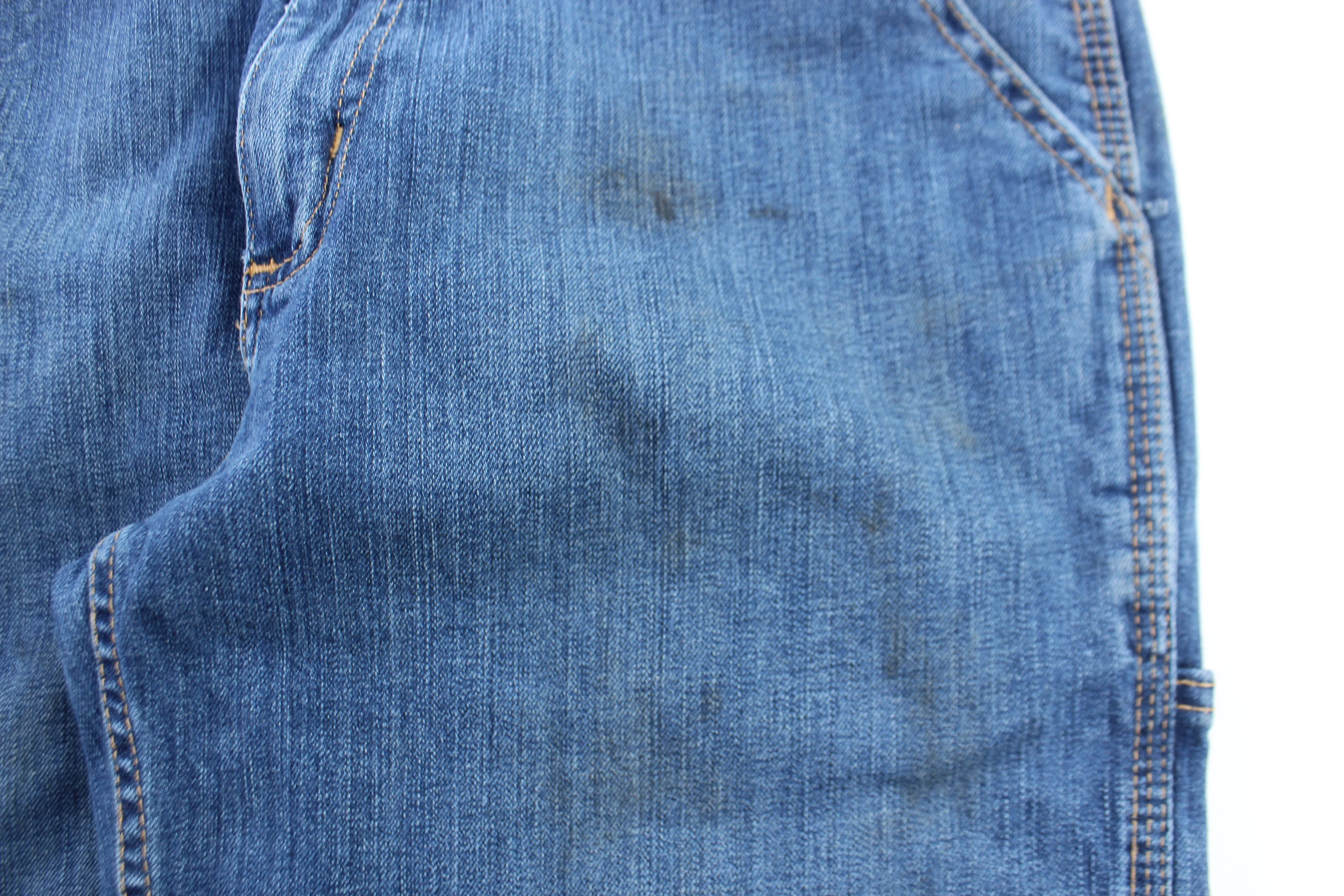 Carhartt Logo Patch Dark Wash Denim Pants - Image 3