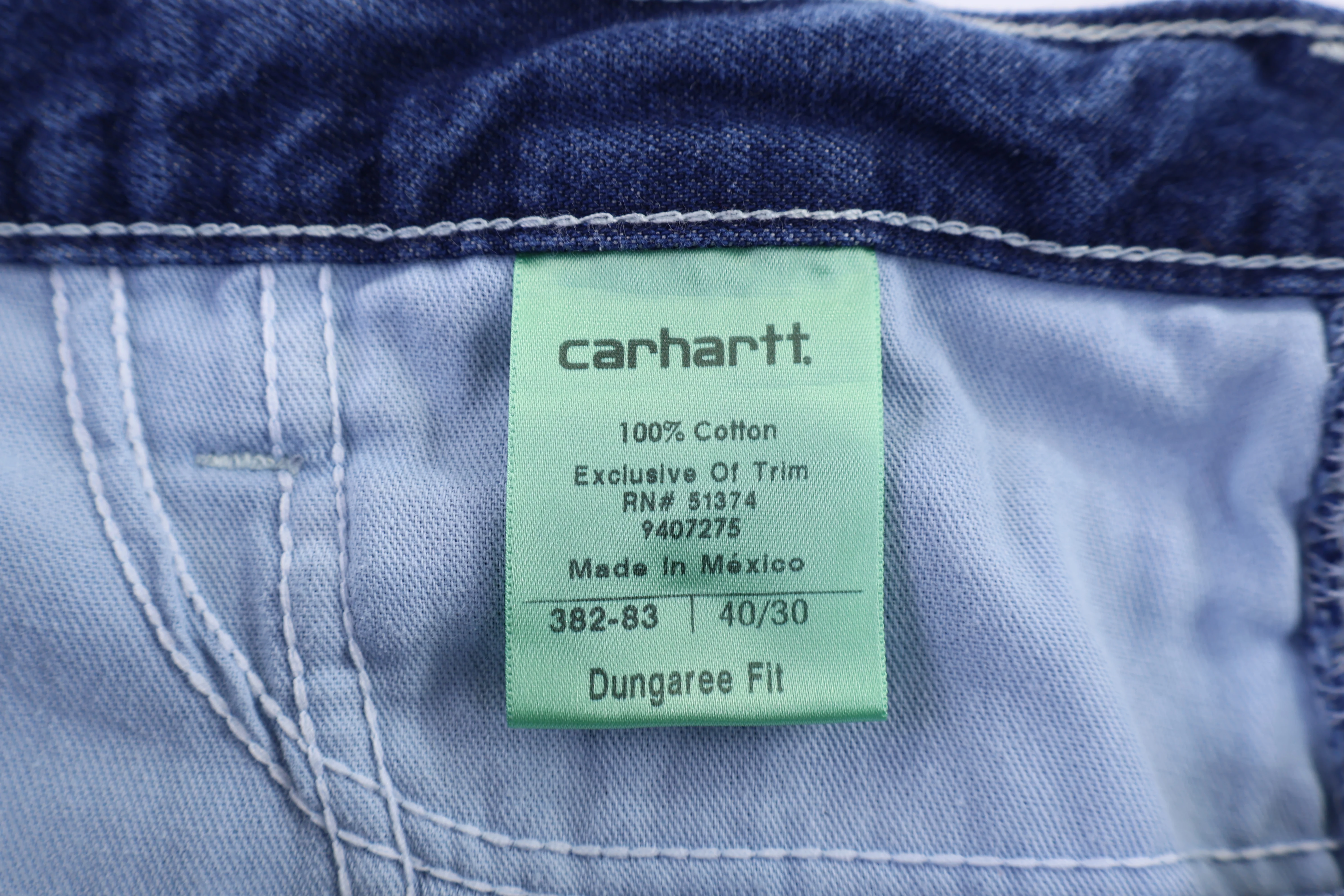 Carhartt Logo Patch Dark Wash Jeans - Image 3