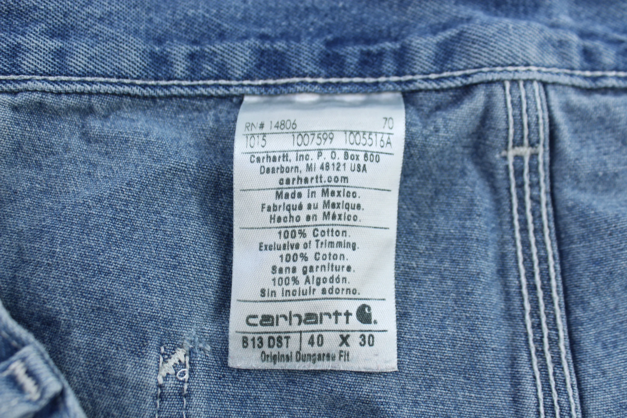 Carhartt Logo Patch Denim Pants - Image 4