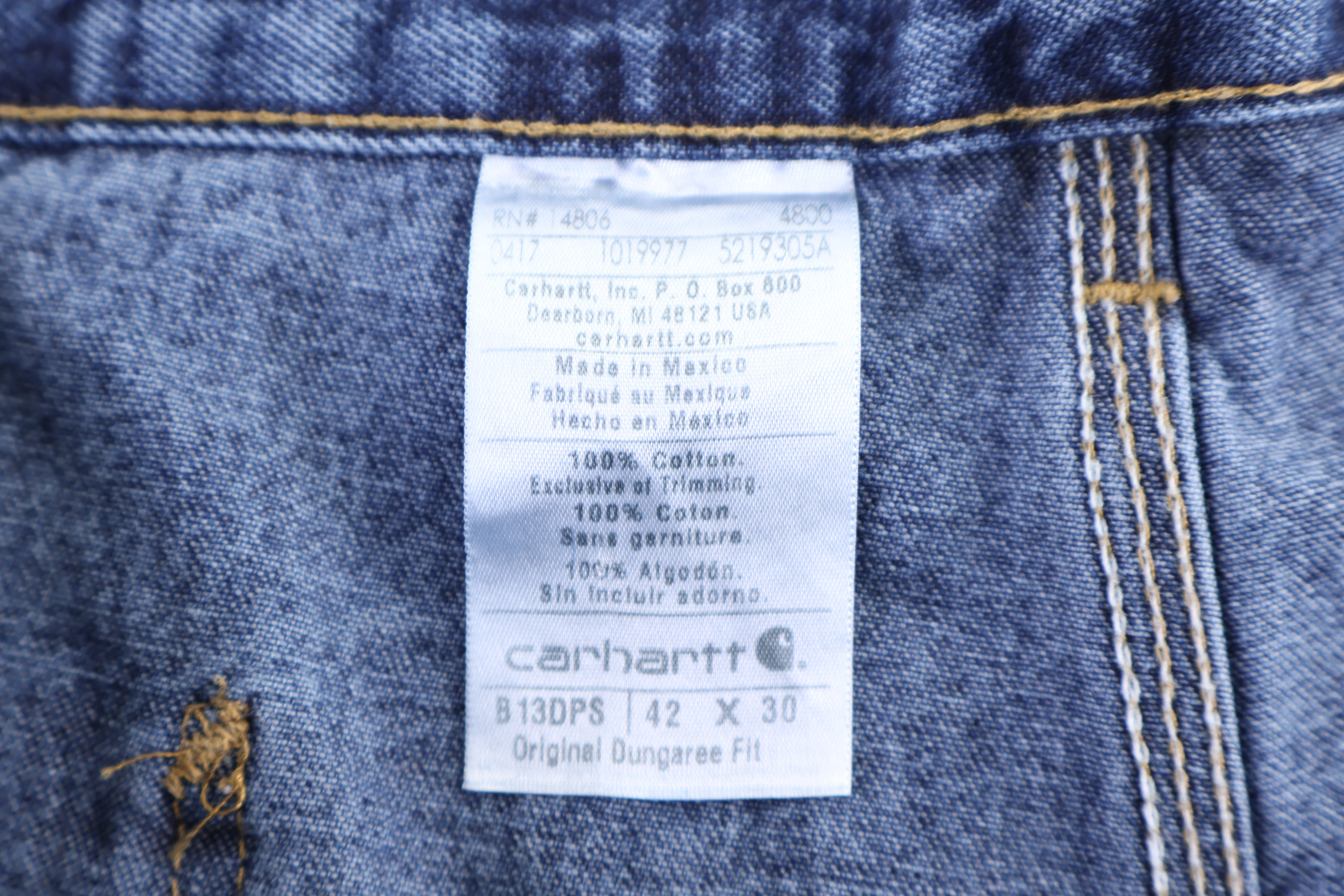 Carhartt Logo Patch Denim Pants - Image 3