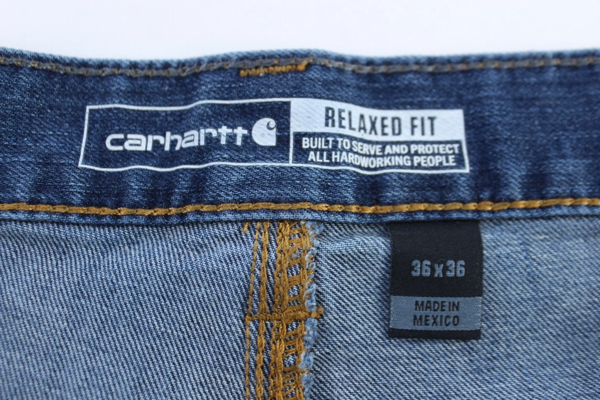 Carhartt Logo Patch Denim Relaxed Fit Jeans - Image 3