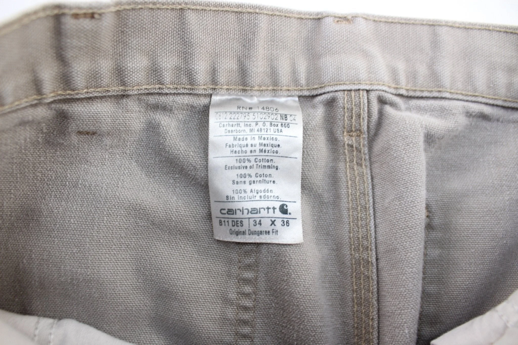 Carhartt Logo Patch Des Khaki Carpenter Pants - Image 3